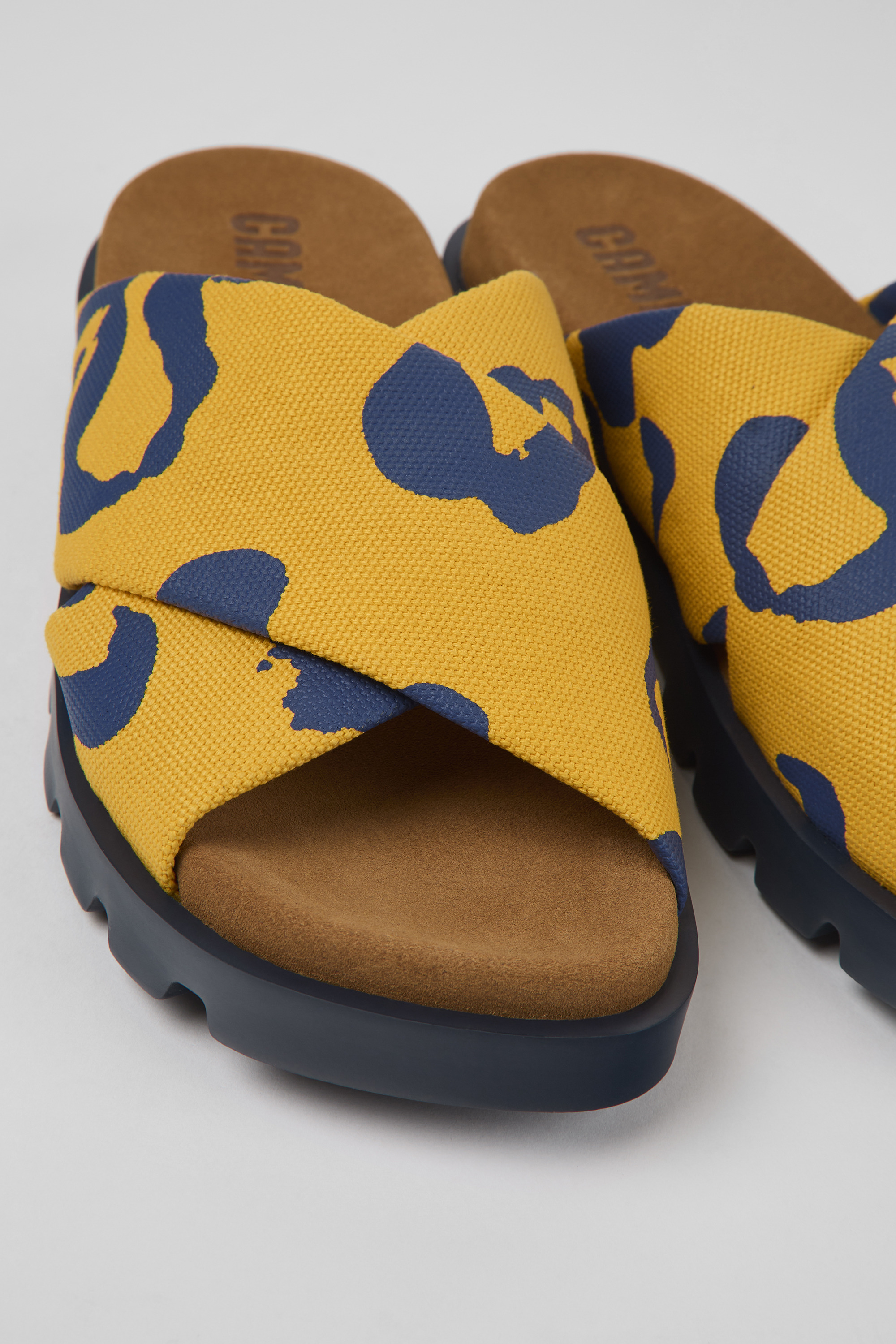 Brutus Sandal - Orange and blue recycled cotton sandals for women