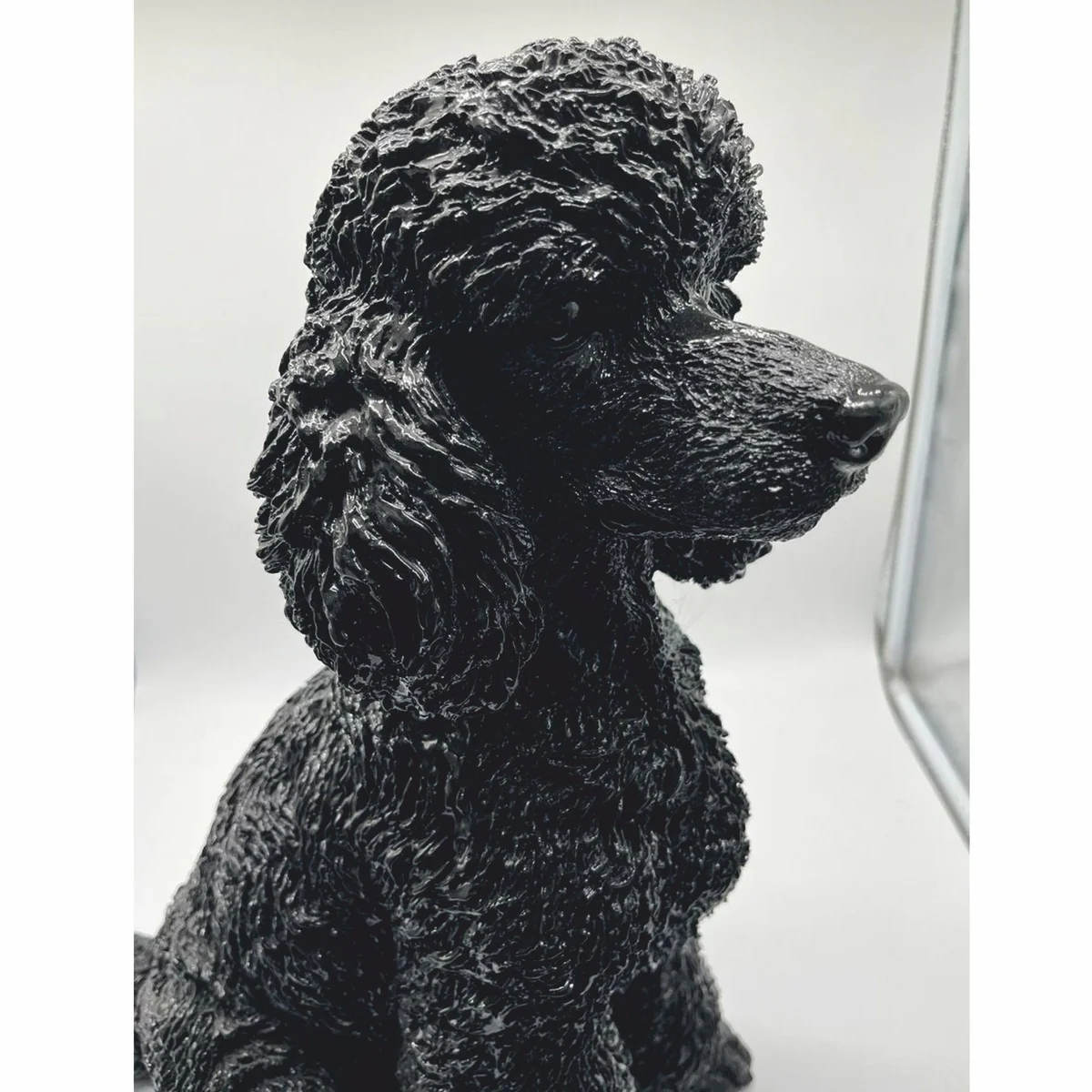 Casa Padrino figura decorativa perro caniche negro A. 47 cm - Escultura decorativa