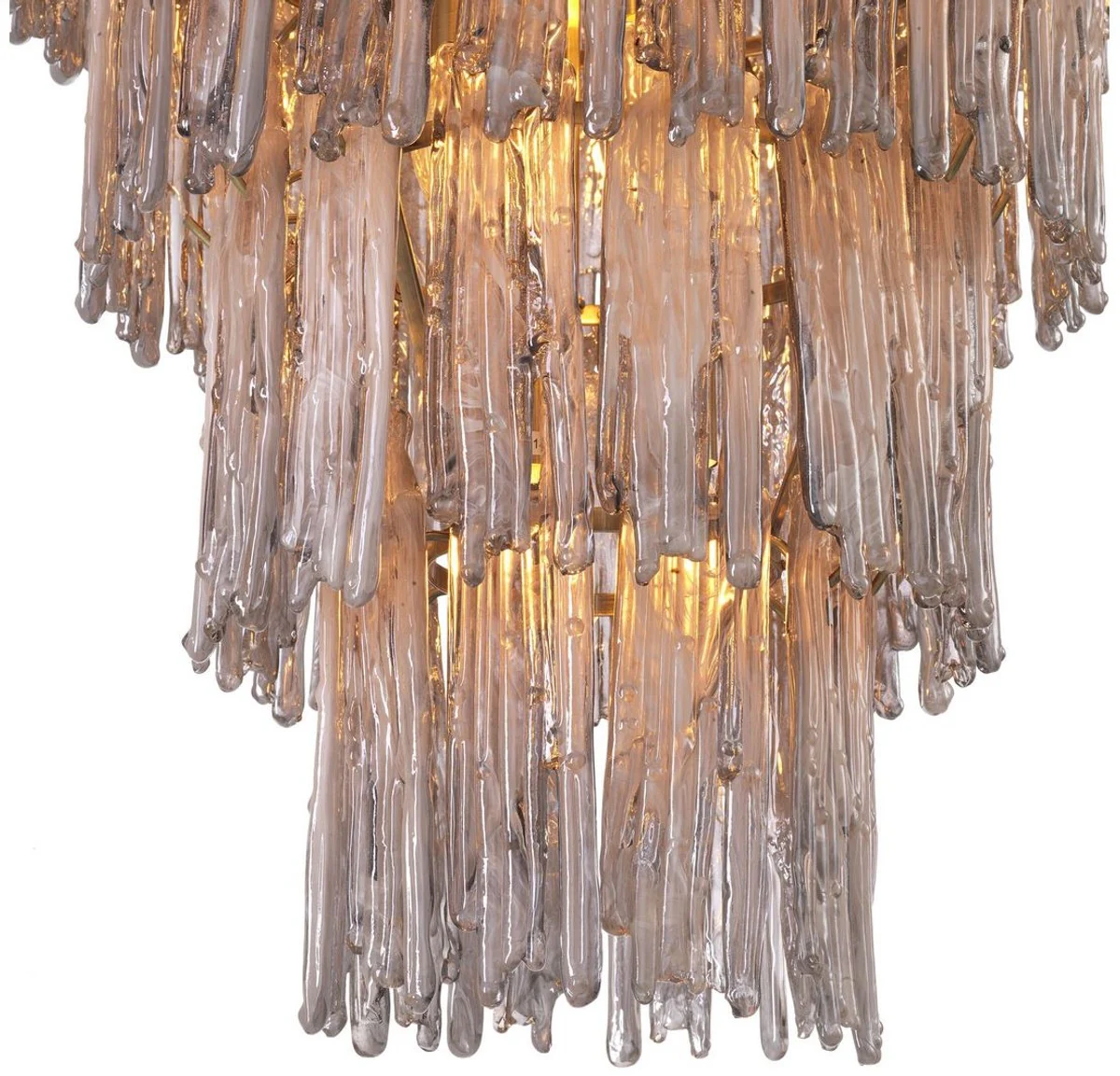 Casa Padrino lámpara de araña de lujo gris / latón Ø 58 x A. 76 cm - Lámpara de araña de hotel y restaurante noble - Muebles de Lujo