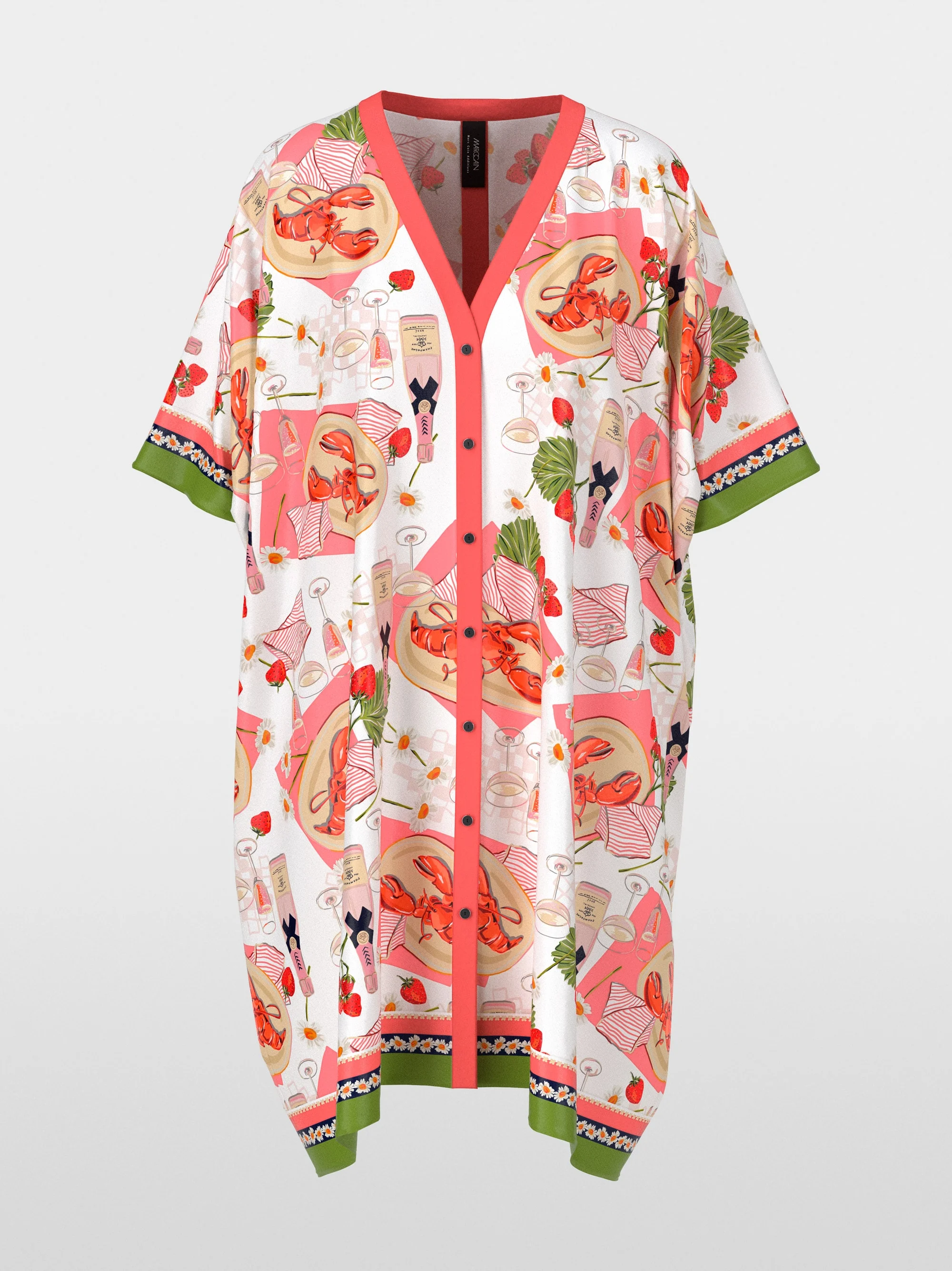 Marc-Cain Short caftan style viscose dress