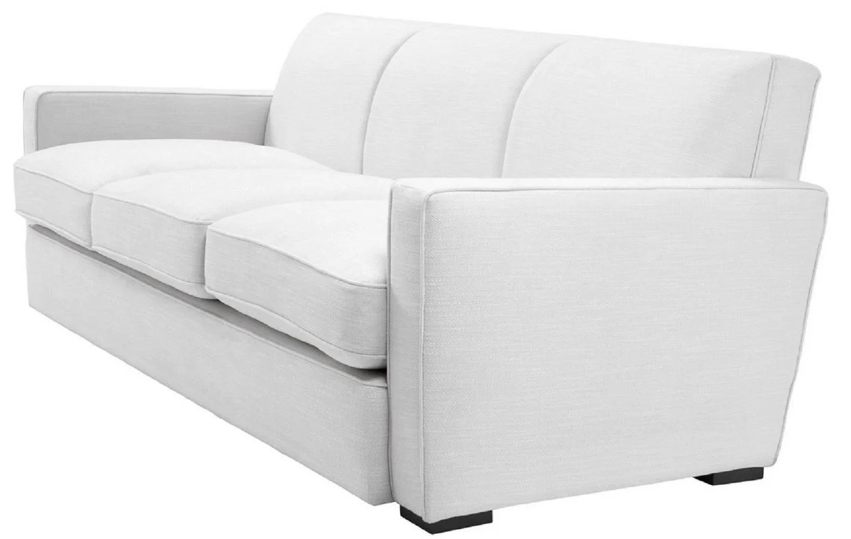 Casa Padrino sof¨¢ de sal¨®n de lujo blanco / negro 229 x 94 x A. 82 cm - Muebles de Sal¨®n de Lujo