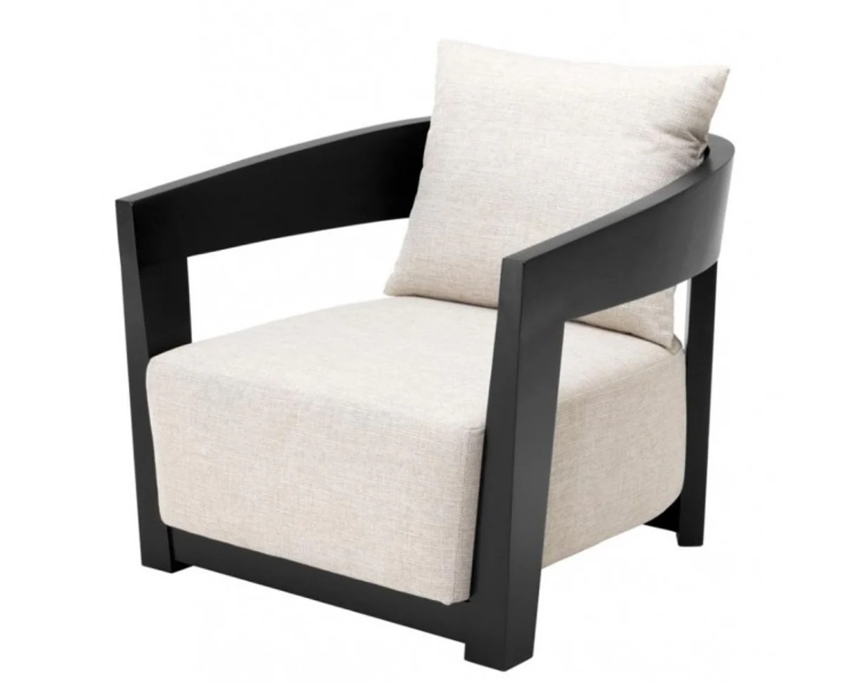 Casa Padrino luxury art deco mahogany armchair black - Luxury Hotel Furniture