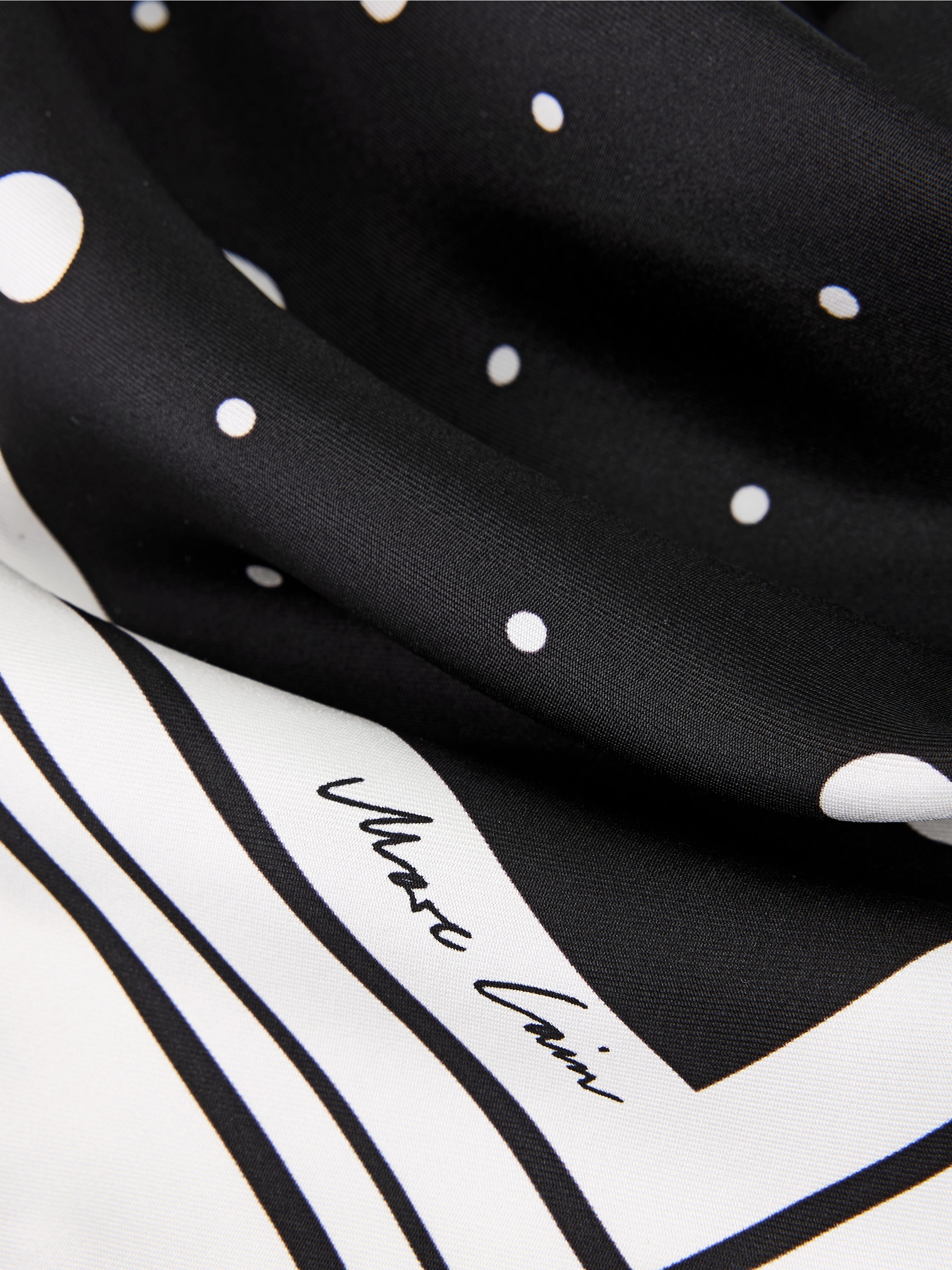 Marc-Cain Silk scarf with polka dot pattern