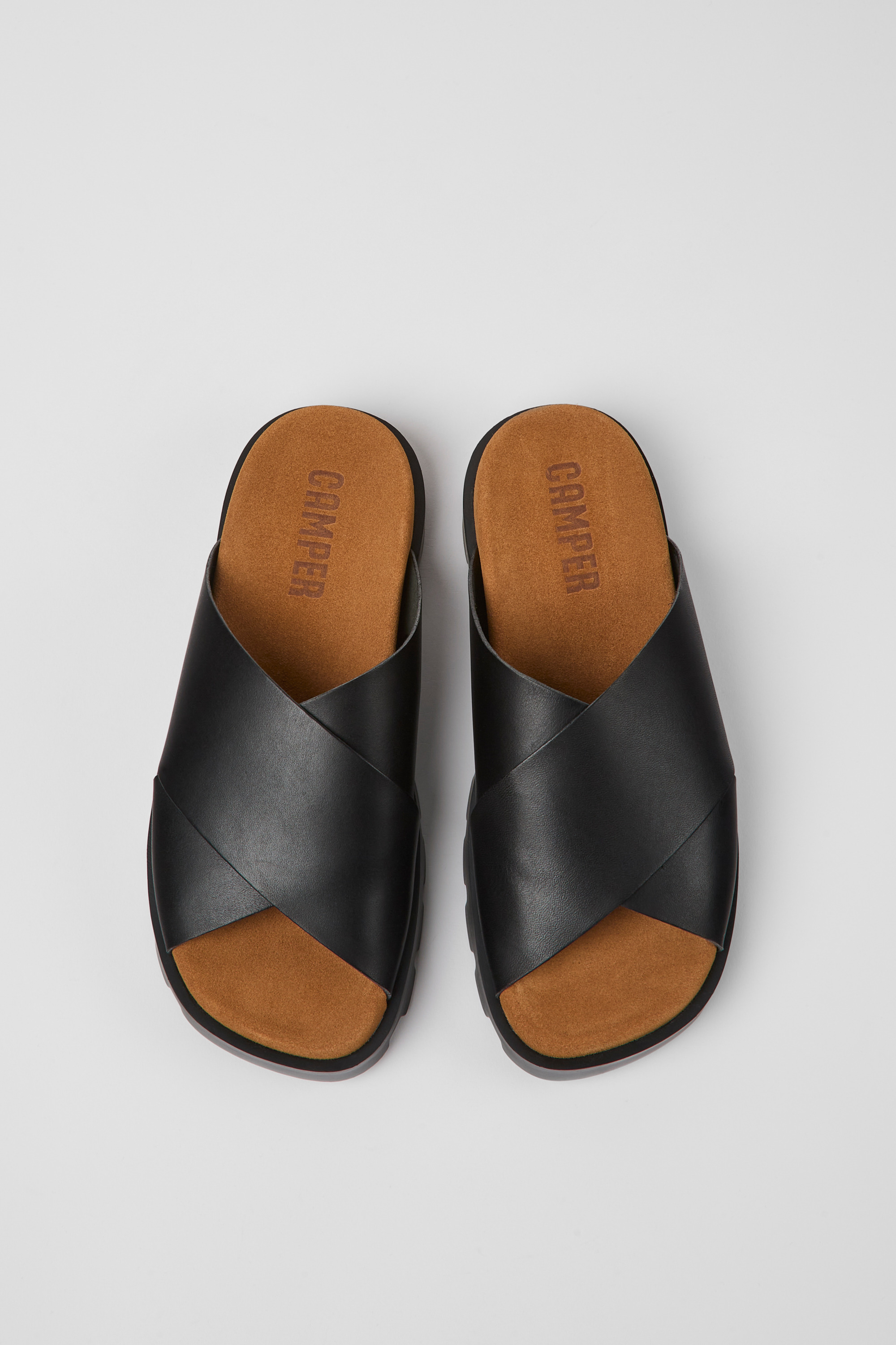 Brutus Sandal - Black leather sandals for women