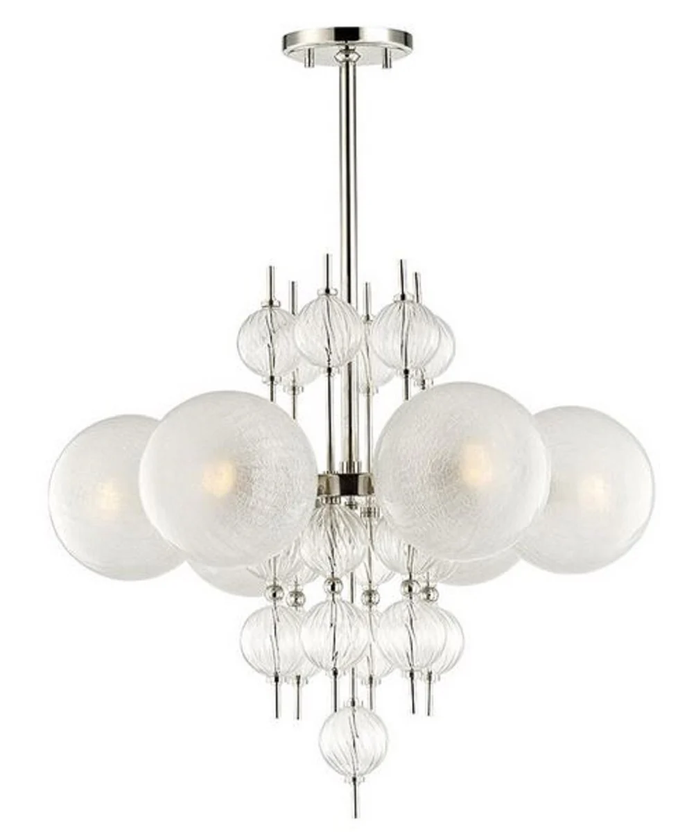 Casa Padrino Araña de Lujo Plata Ø 69,2 x H. 63,5 cm - Calidad de Lujo