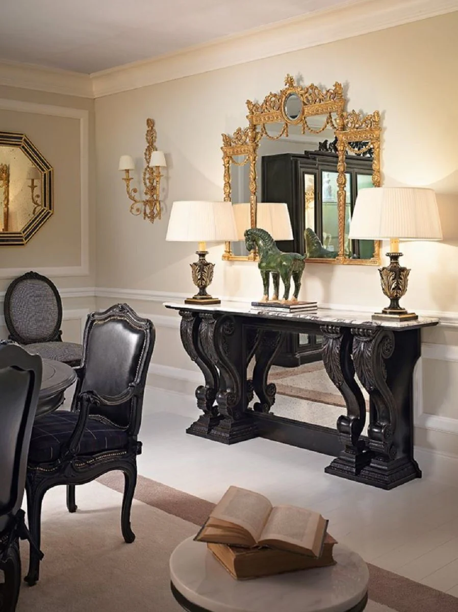 Casa Padrino espejo barroco de lujo oro - Espejo de pared de estilo barroco italiano hecho a mano - Muebles de lujo en estilo barroco - Magn¨ªficos muebles barrocos - Hecho en Italia