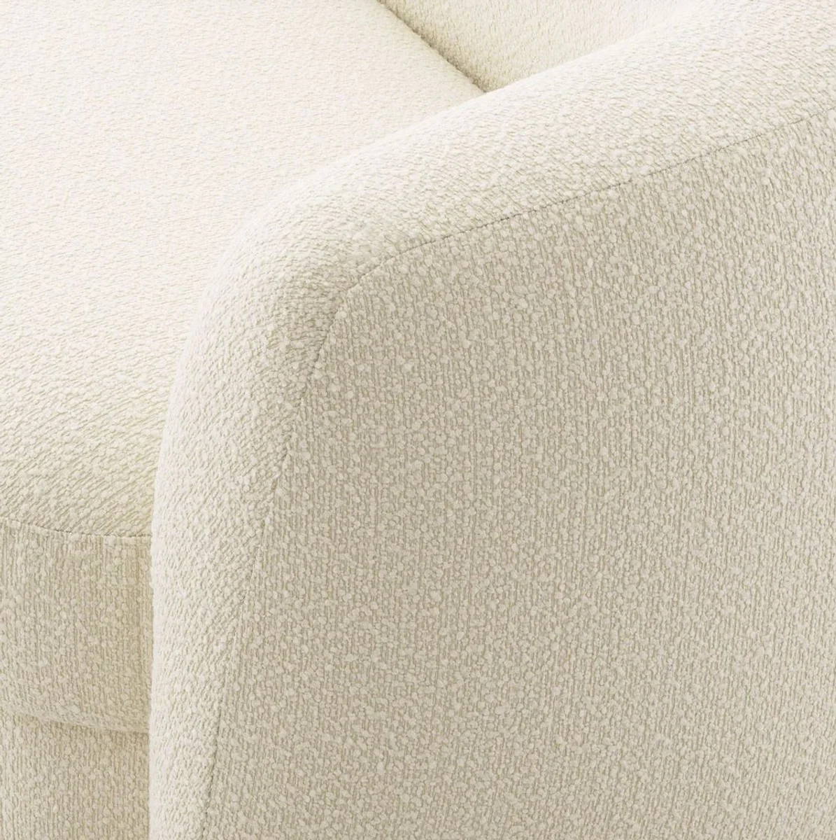 Casa Padrino sof¨¢ de lujo marfil / negro 232 x 95 x A. 70 cm - Sof¨¢ de sal¨®n curvo - Muebles de sal¨®n - Muebles de lujo - Interior de sal¨®n - Interior de lujo - Calidad de lujo