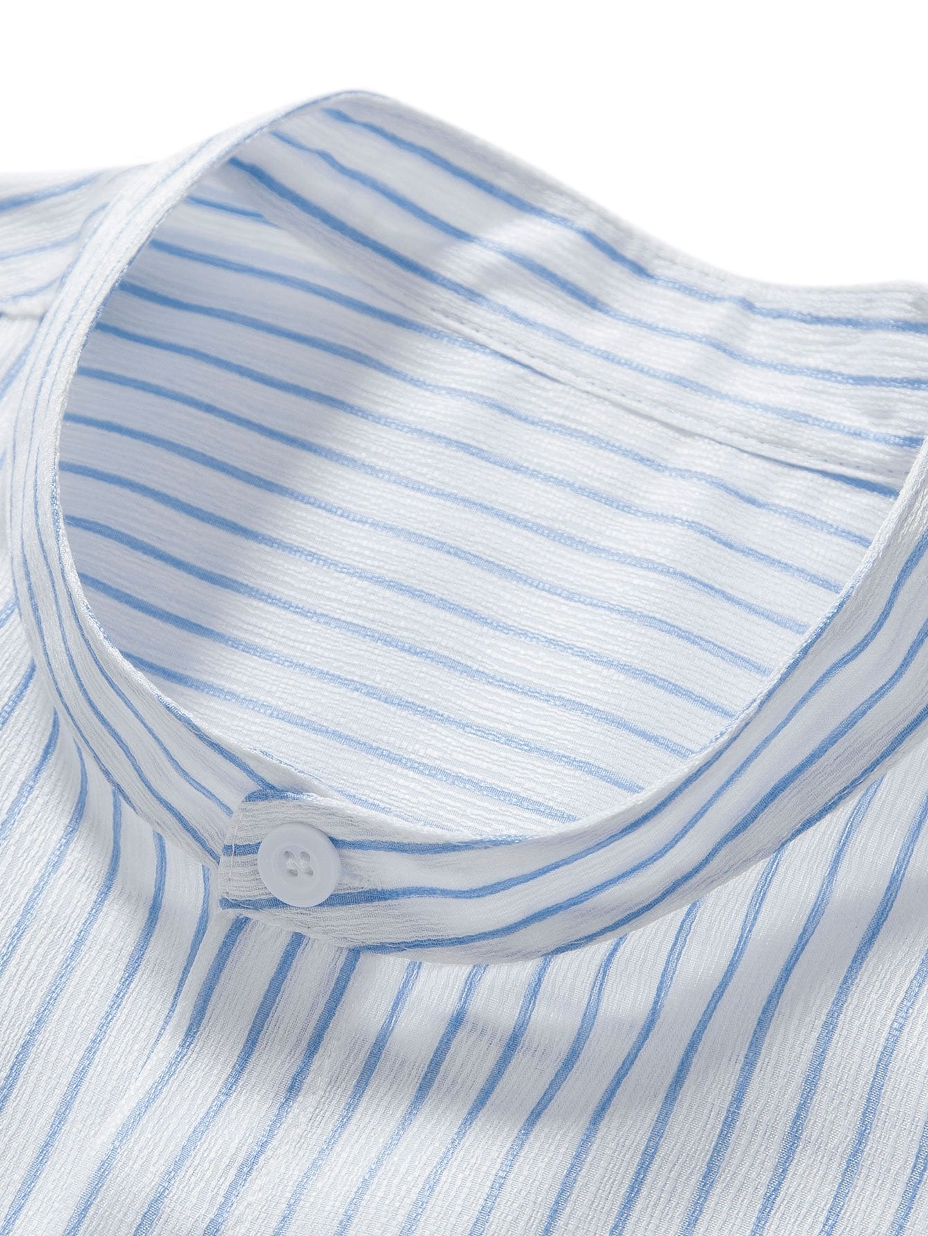 Striped Stand Collar Shirt