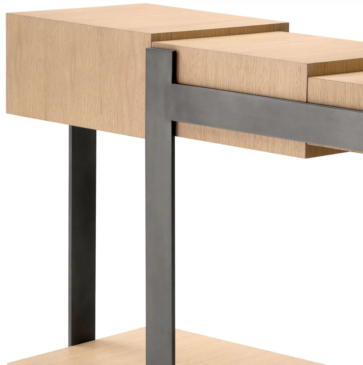 Casa Padrino consola de dise?o de lujo natural / bronce 180 x 42,5 x A. 76,5 cm - Consola rectangular - Muebles de sal¨®n - Muebles de lujo - Muebles de dise?o