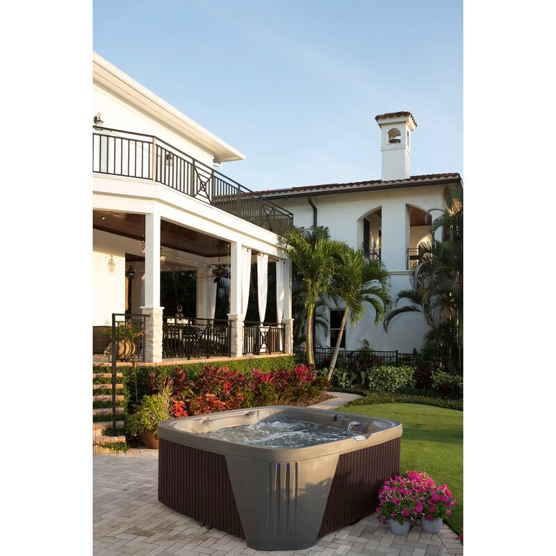 Aquarest Spas, Powered By Jacuzzi Pumps 6 - Person 45 - Jet Square Plug And Play Hot Tub with Ozonator