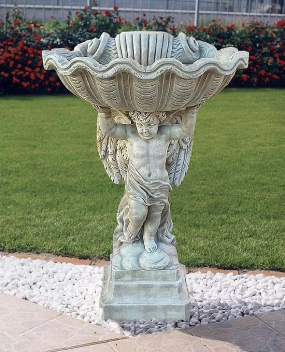 Casa Padrino maceta barroco de lujo ¨¢ngel gris A. 105 cm - Hecho en Italia