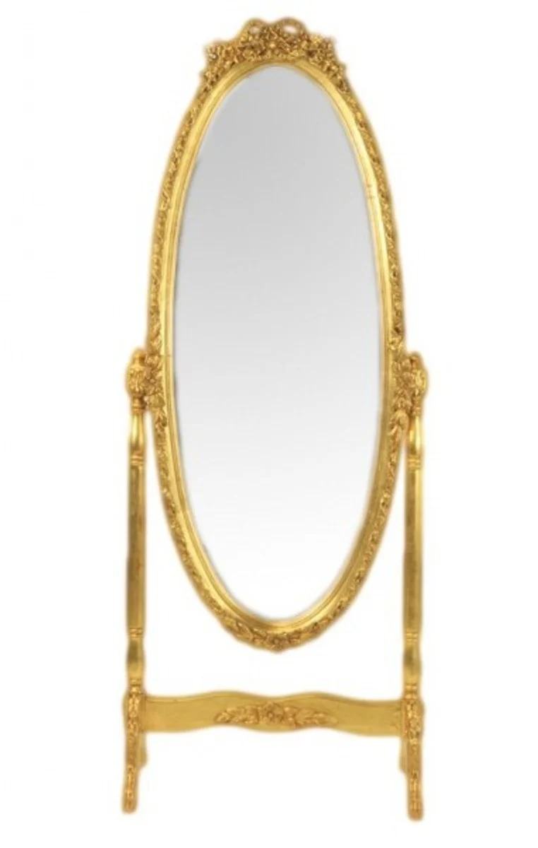 Casa Padrino Baroque cheval mirror Swivel Gold - Gold Mirror - Furniture