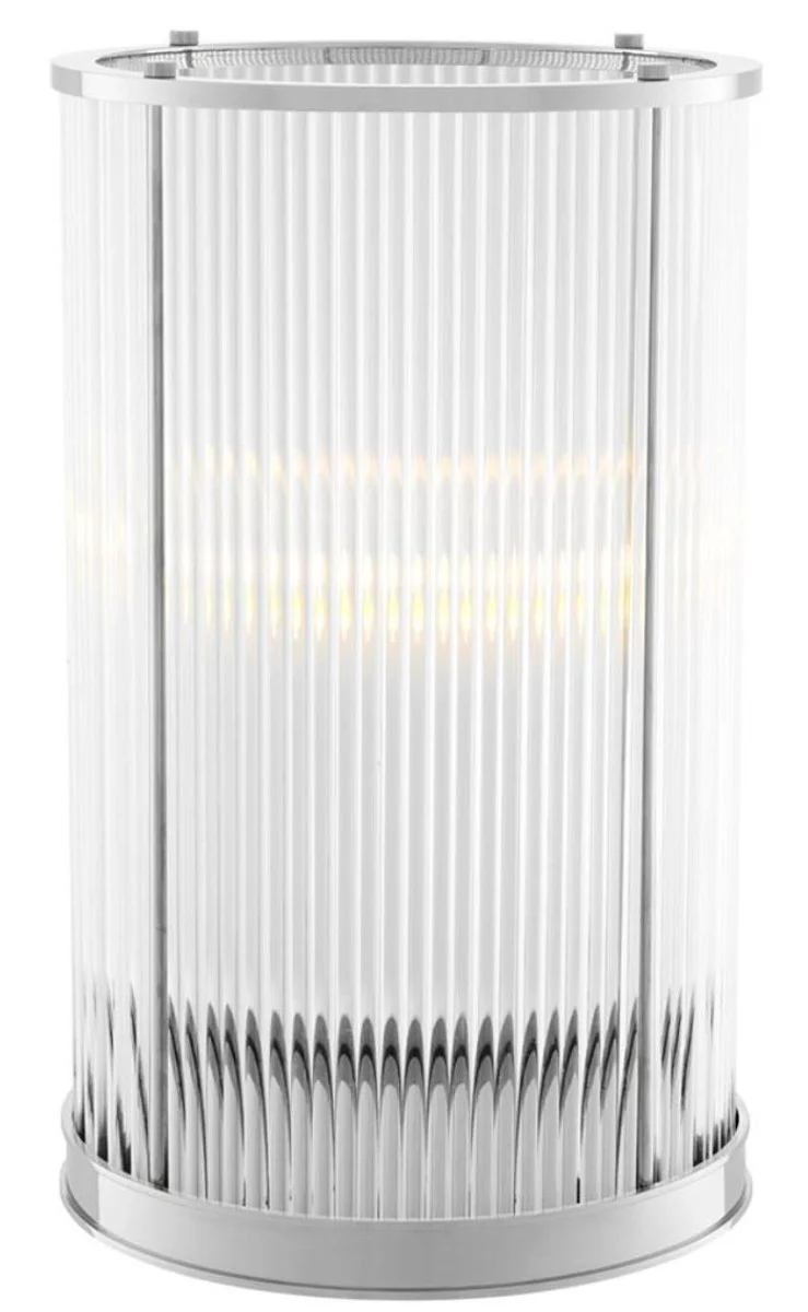 Casa Padrino lámpara de la vela de plata 23 x 37,5 cm - H. accesorios de lujo sala de estar