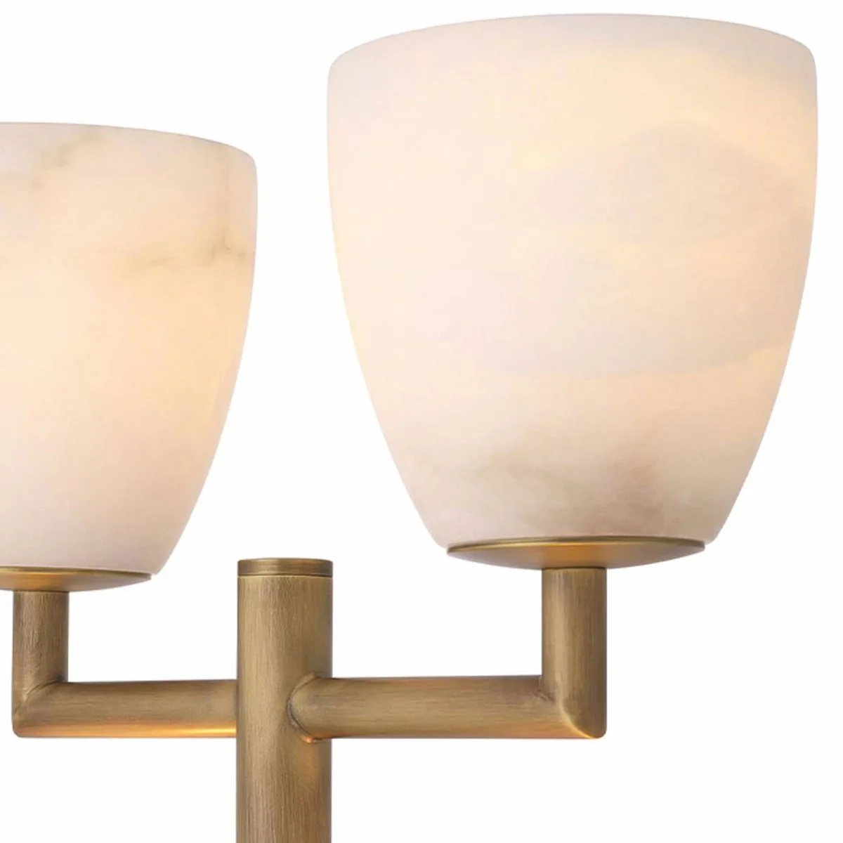 Casa Padrino L¨¢mpara de Mesa de Lujo Lat¨®n / Alabastro Al. 81 cm - L¨¢mparas de Lujo