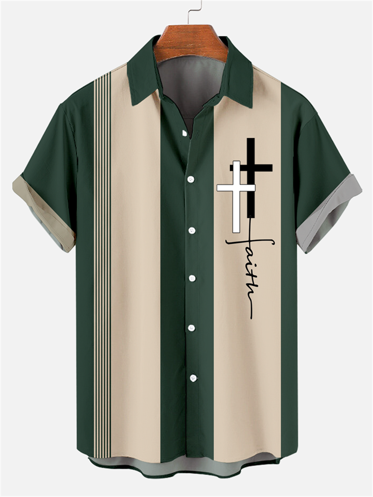 Suitmens Men's Hawaii Vacations Print Shirt Three-Piece Set 056