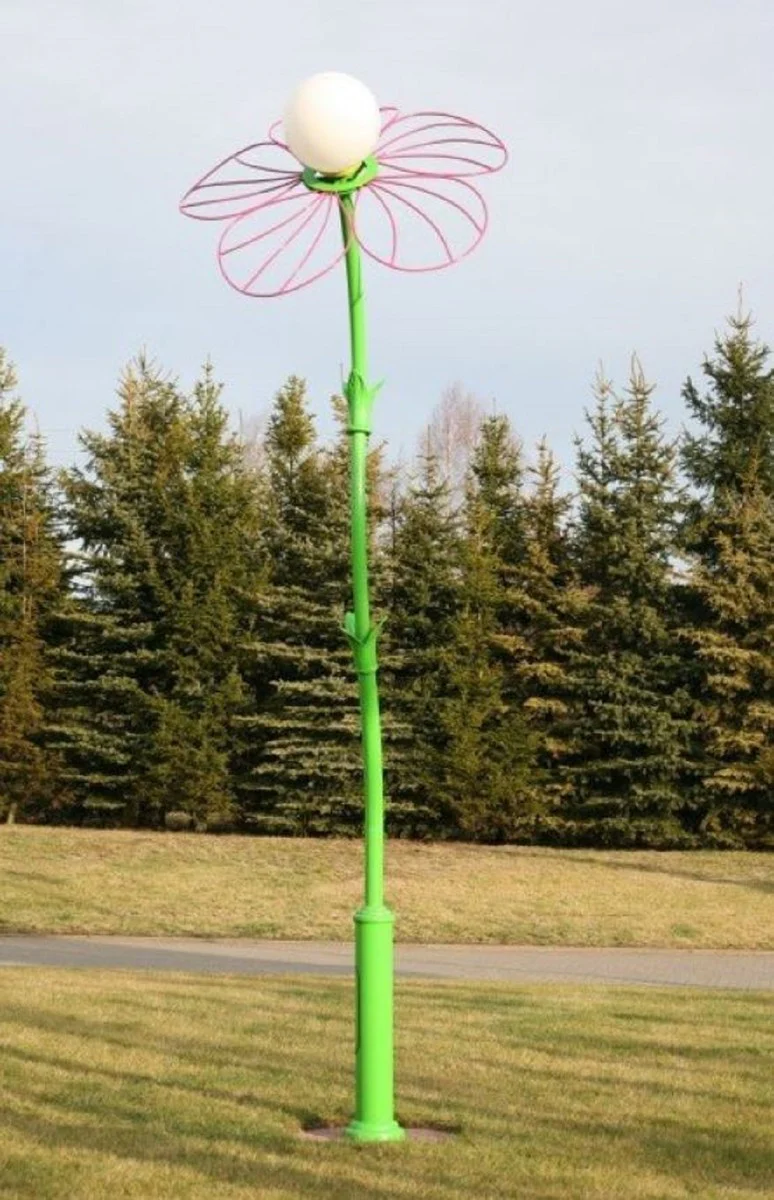 Casa Padrino linterna de jard¨ªn Art Nouveau verde / p¨²rpura / blanco A. 400,5 cm - Iluminaci¨®n exterior