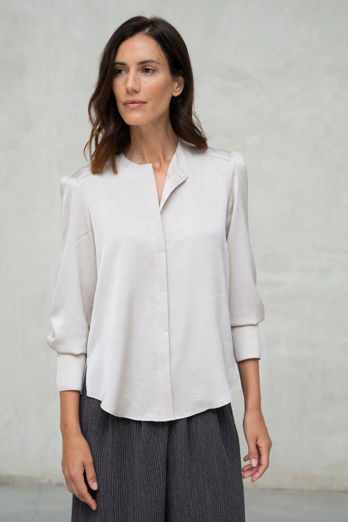 Rivera-spain Blusa Fermo nude arrugada