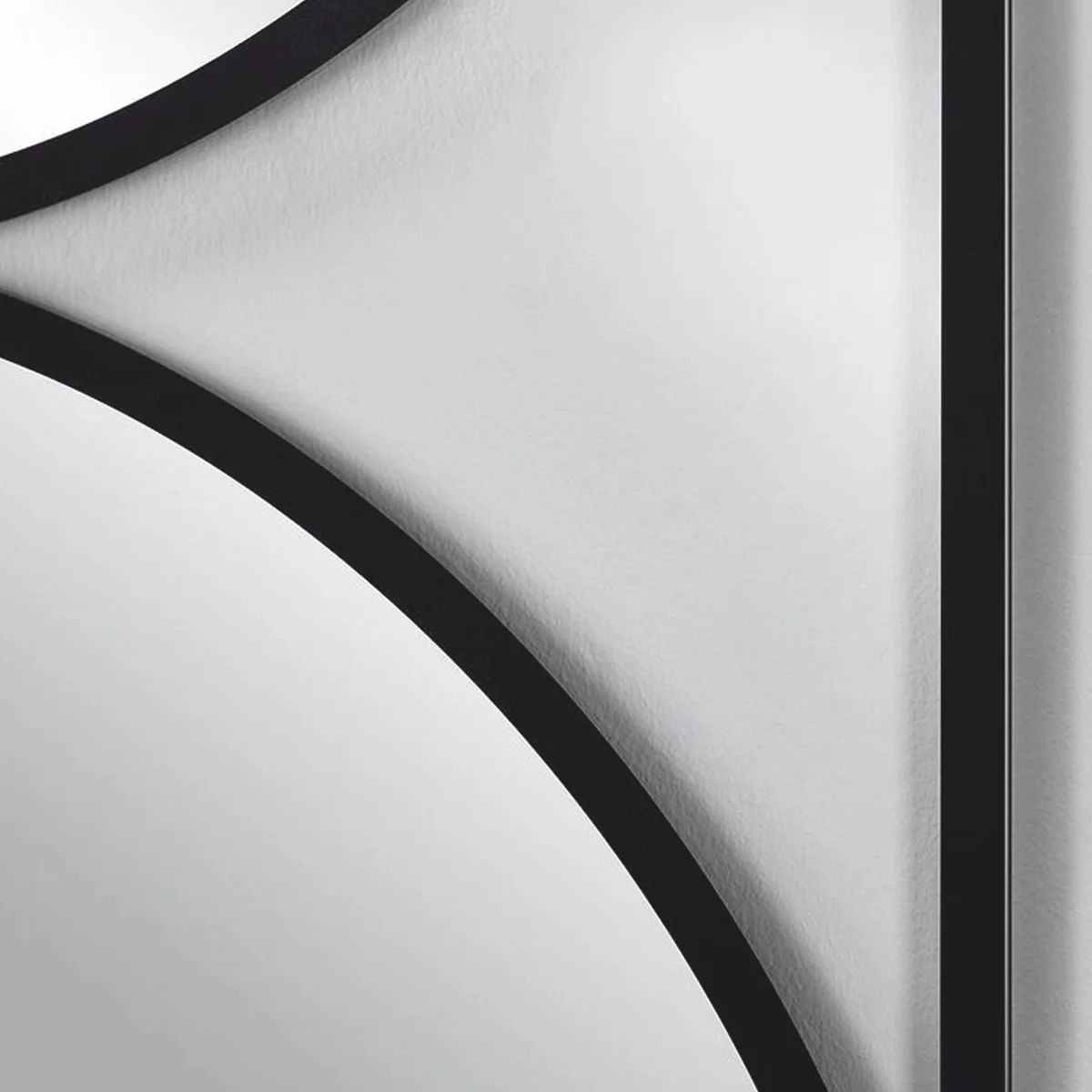 Casa Padrino espejo de pared de lujo negro 90 cm - Muebles de lujo