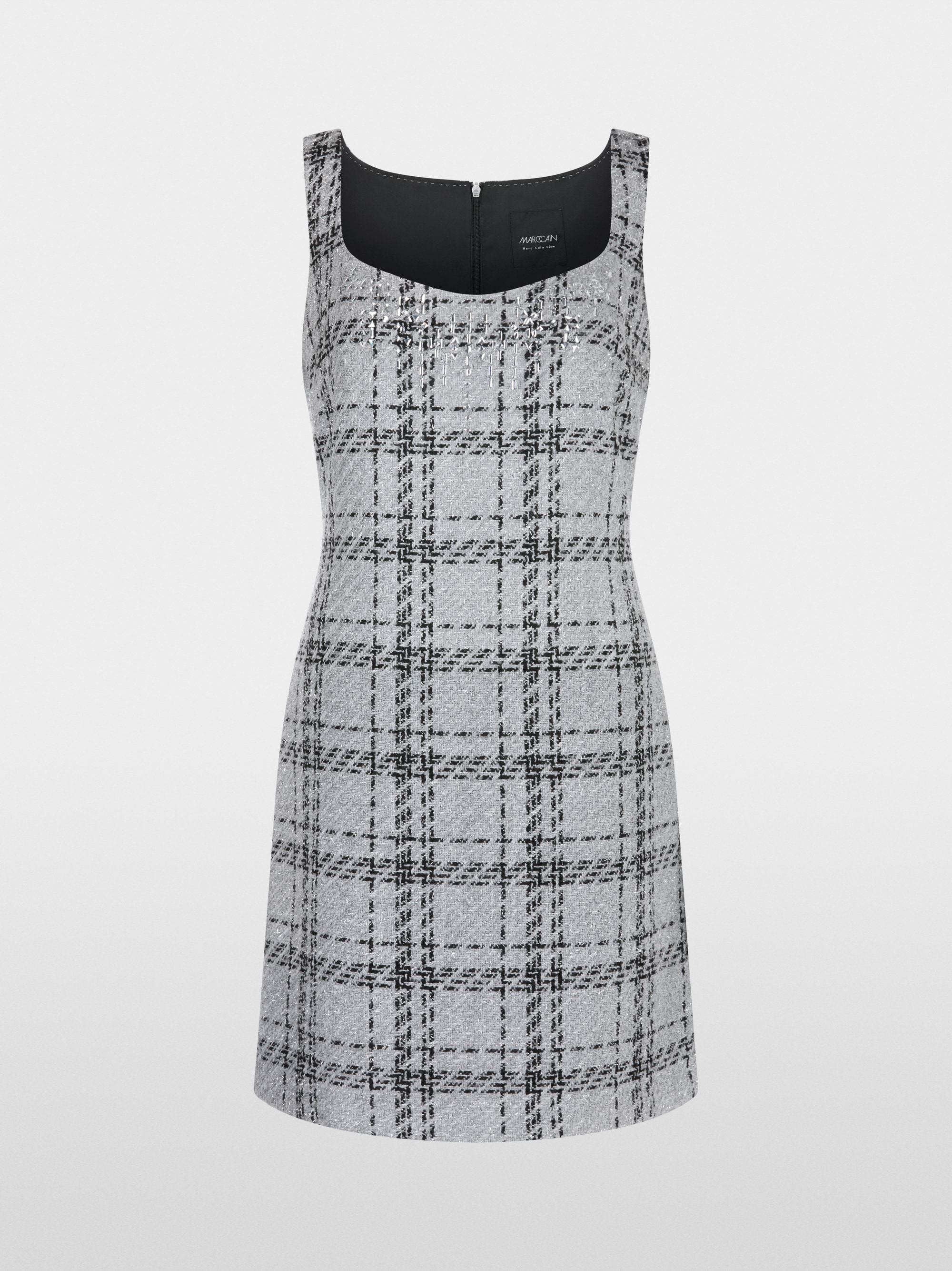 Marc-Cain Sleeveless check dress with lurex