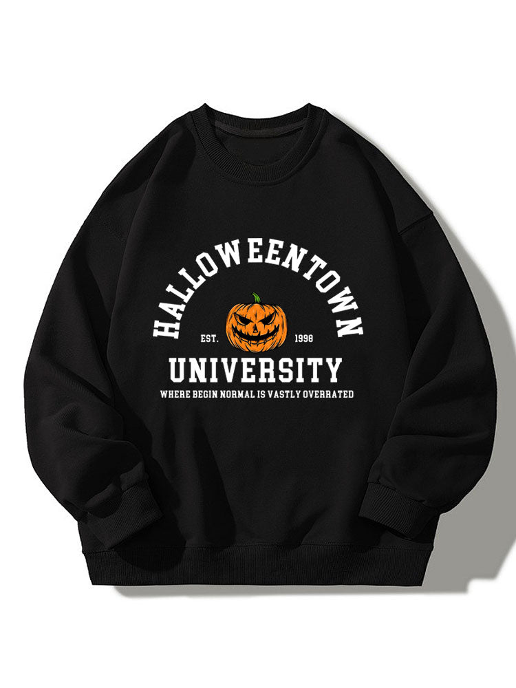 Halloweentown Pumpkin Print Relaxed Sweatshirt