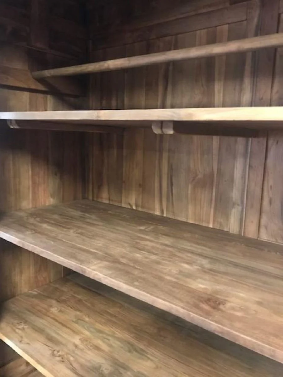 Casa Padrino armario de dormitorio de teca de estilo campestre marr¨®n 188 cm