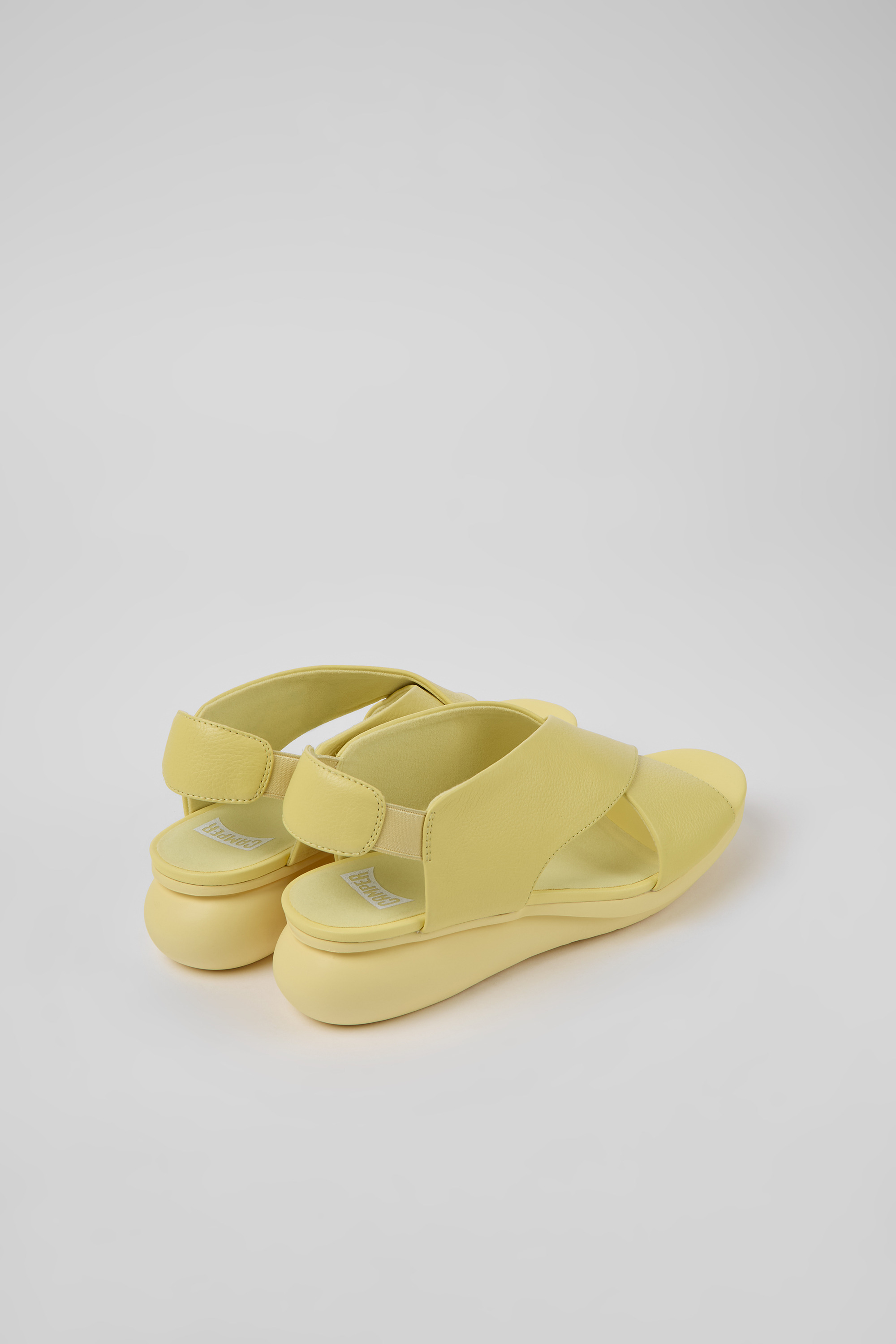 Balloon - Yellow leather sandals for women