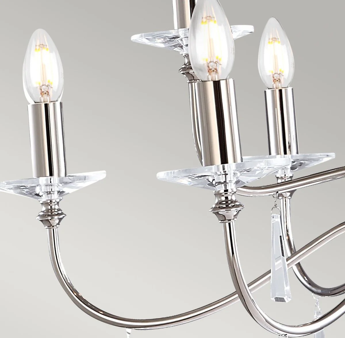 Casa Padrino lámpara de araña de cristal Art Nouveau plata Ø 82 x A. 75 cm - Lámpara de araña de metal redonda - Lámpara de Araña de Salón Barroco y Art Nouveau - Lámparas Barrocos y Art Nouveau