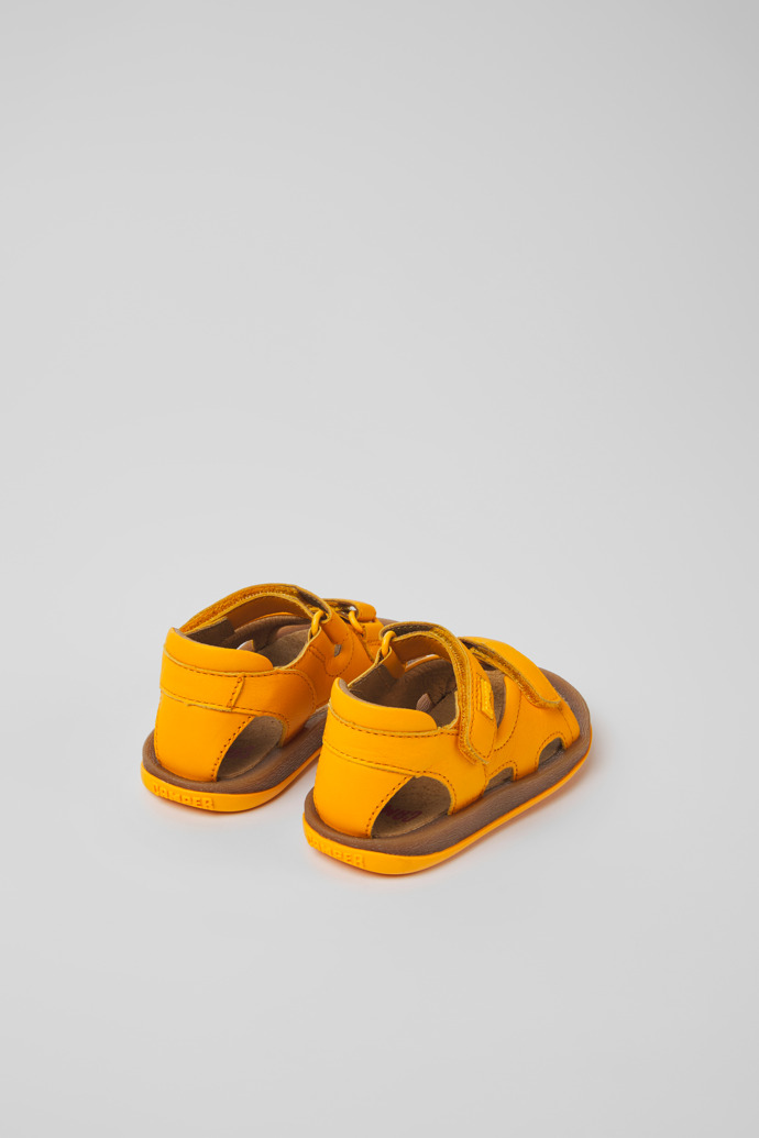 Bicho Yellow leather sandals for boys