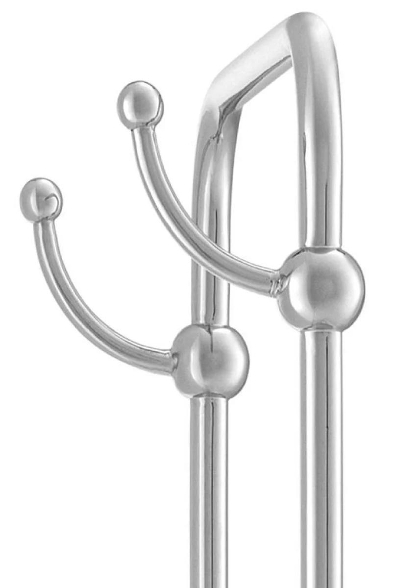 Casa Padrino Toallero de Lujo Plata / Blanco 50 x 22 x H. 159 cm - Accesorios de Ba?o de Lujo