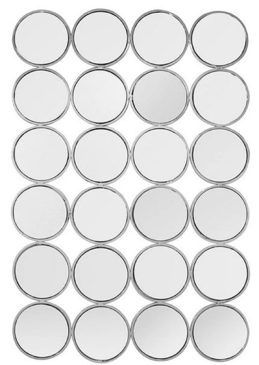 Casa Padrino espejo de pared de lujo de acero inoxidable plata 80 x H. 120 cm - Espejo de Dise?ador - Colecci¨®n de Lujo