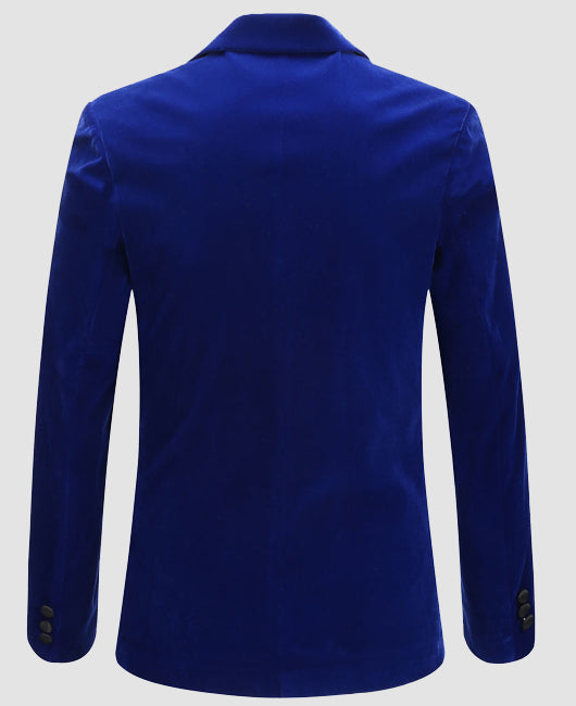 Glamorous Plain Velvet Lapel Collar One Botton Blazer