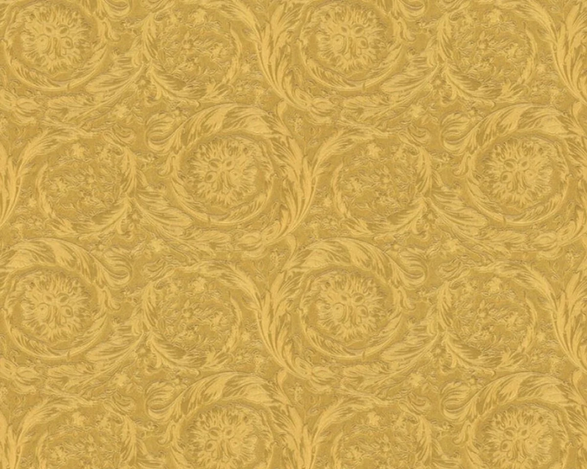 Papel Pintado no Tejido Barroco de Diseño Versace IV 36692-3 - Oro Metalizado - Papel Pintado de Diseño - Alta Calidad