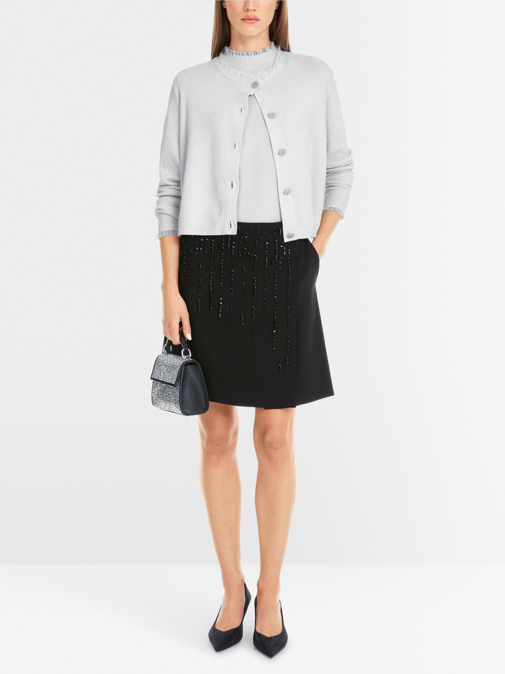 Marc-Cain Mini skirt with placed pearls