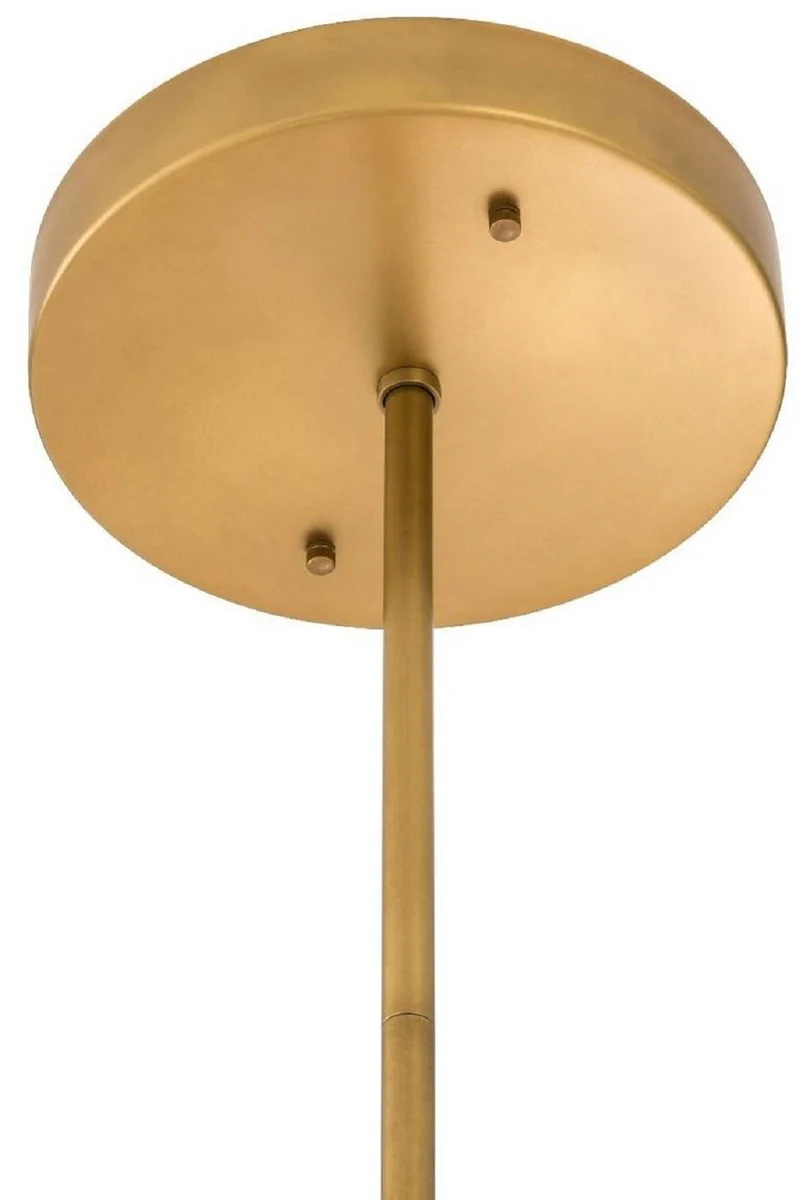 Casa Padrino araña de luces LED de lujo latón antiguo Ø 80 x A. 80 cm - Araña de luces redonda moderna - Colección de Lujo