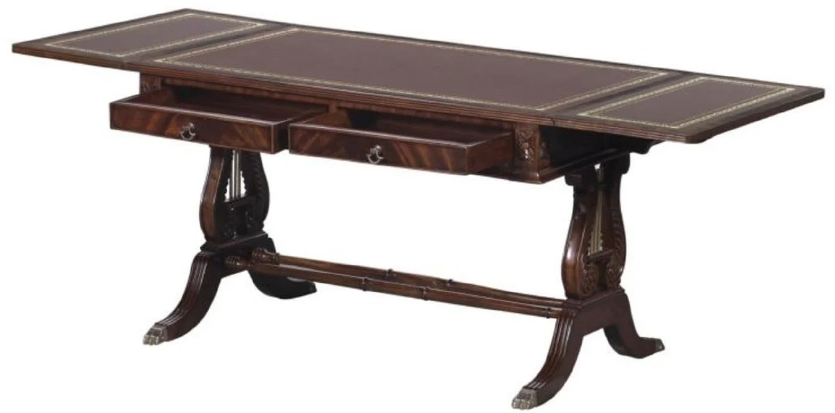 Casa Padrino mesa de centro barroco de lujo marr¨®n oscuro / marr¨®n 84 x 56,3 x H. 49,5 cm - Muebles de Sala