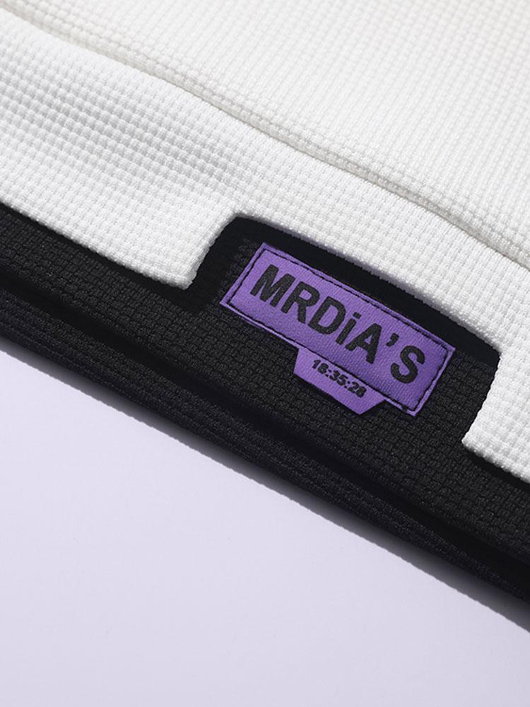 Paisley Print Double Layer Waffle Sweatshirt