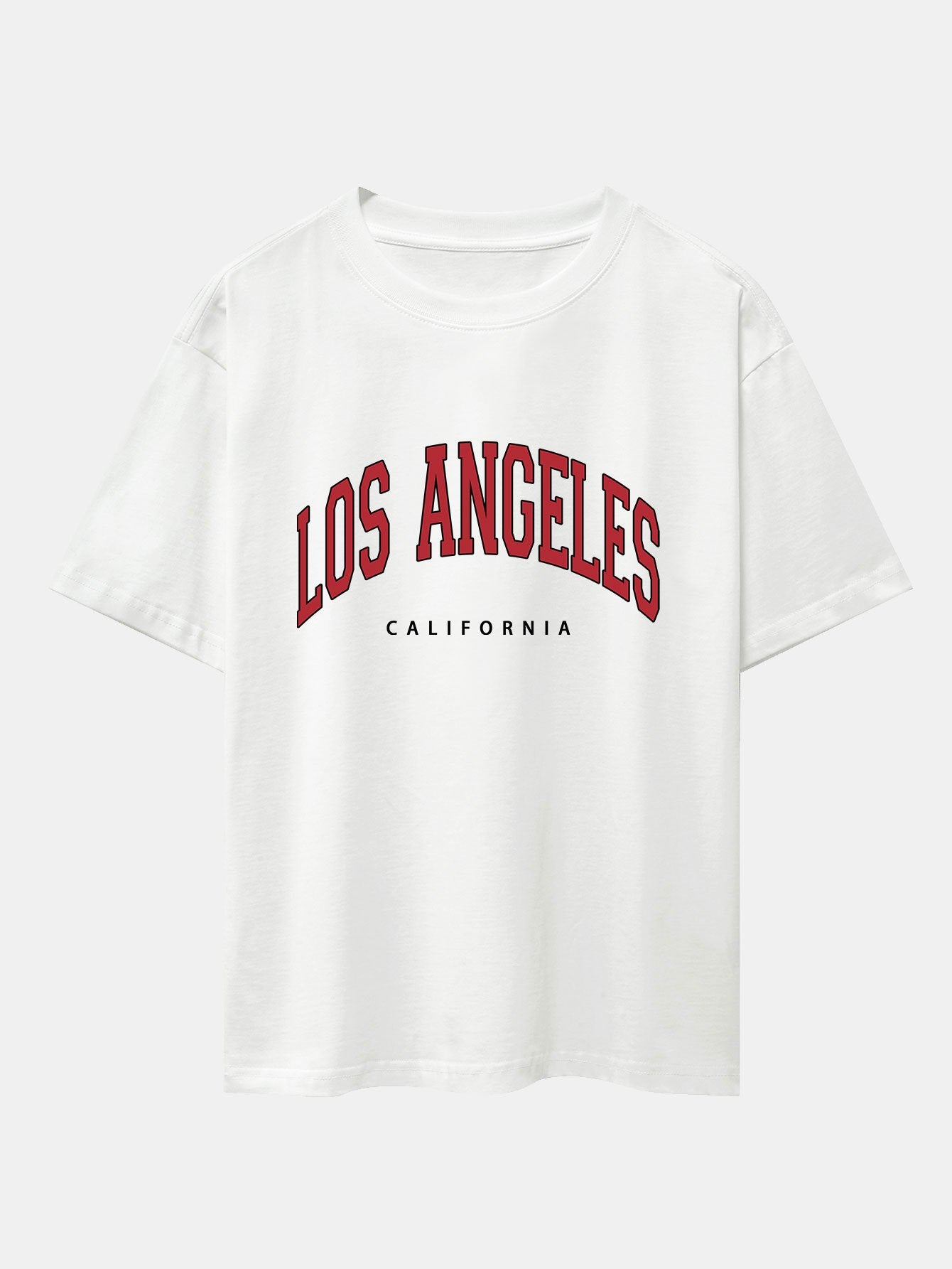 Los Angeles Print Drop Shoulder Oversize T-Shirt
