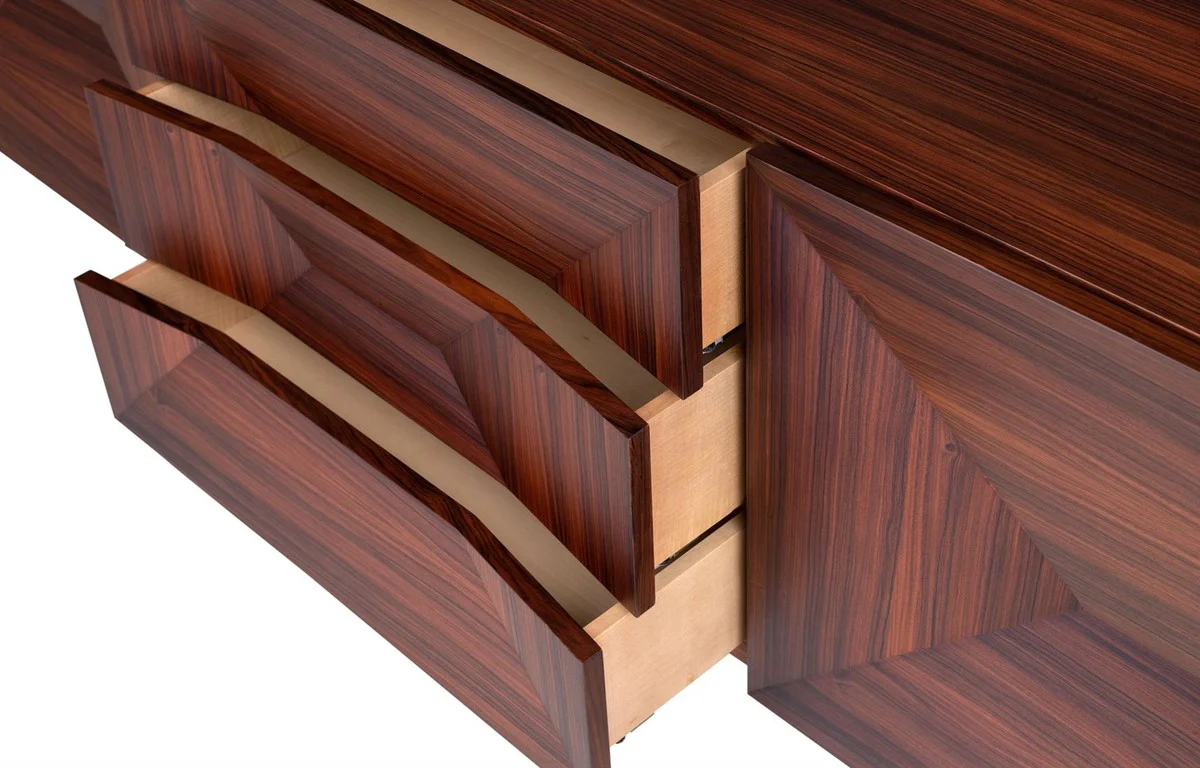 Casa Padrino aparador de palisandro de lujo con 2 puertas y 3 cajones marrón 200 x 50 x H. 90 cm - Calidad de Lujo