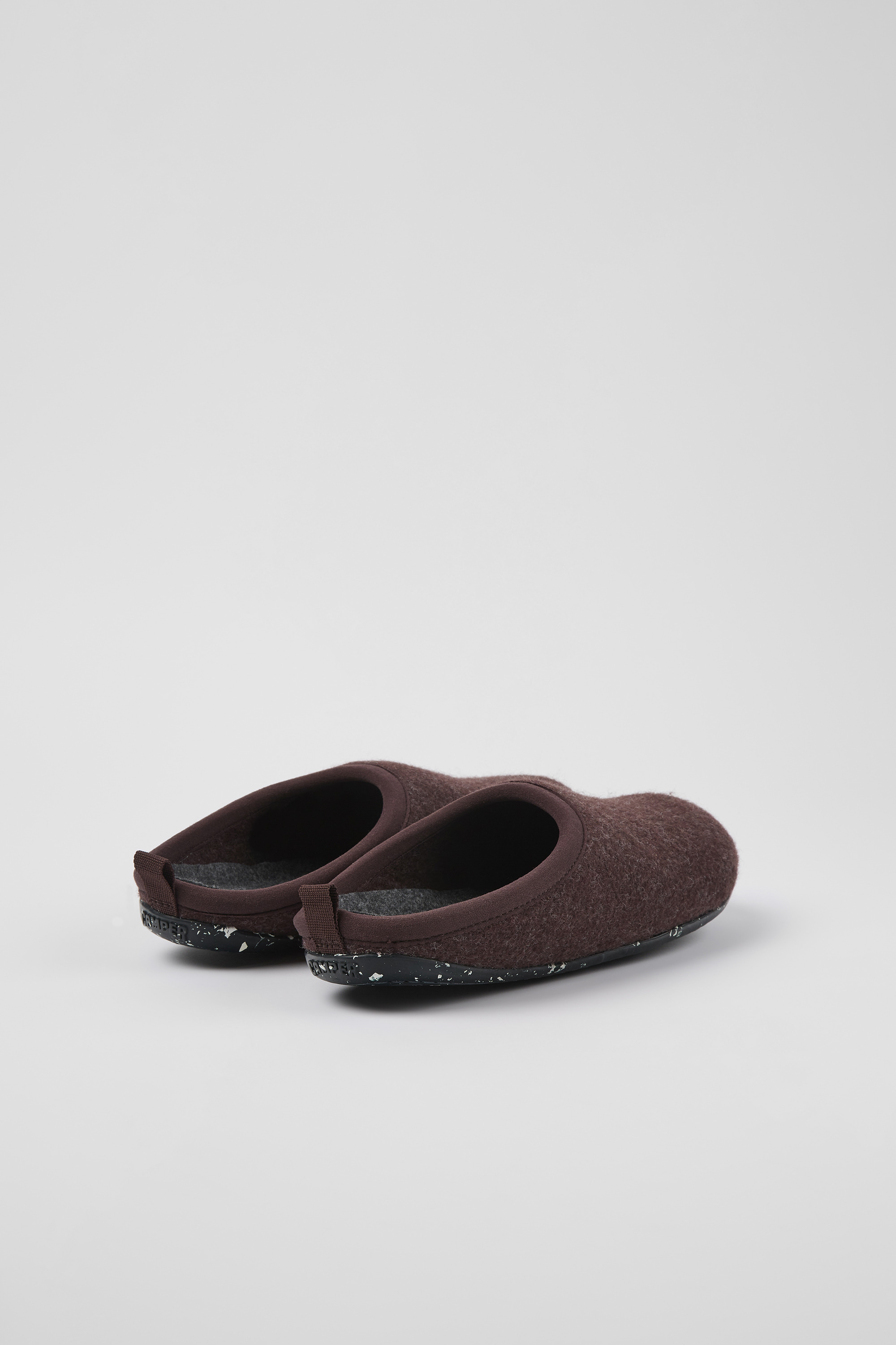 Wabi - Burgundy wool slippers for women