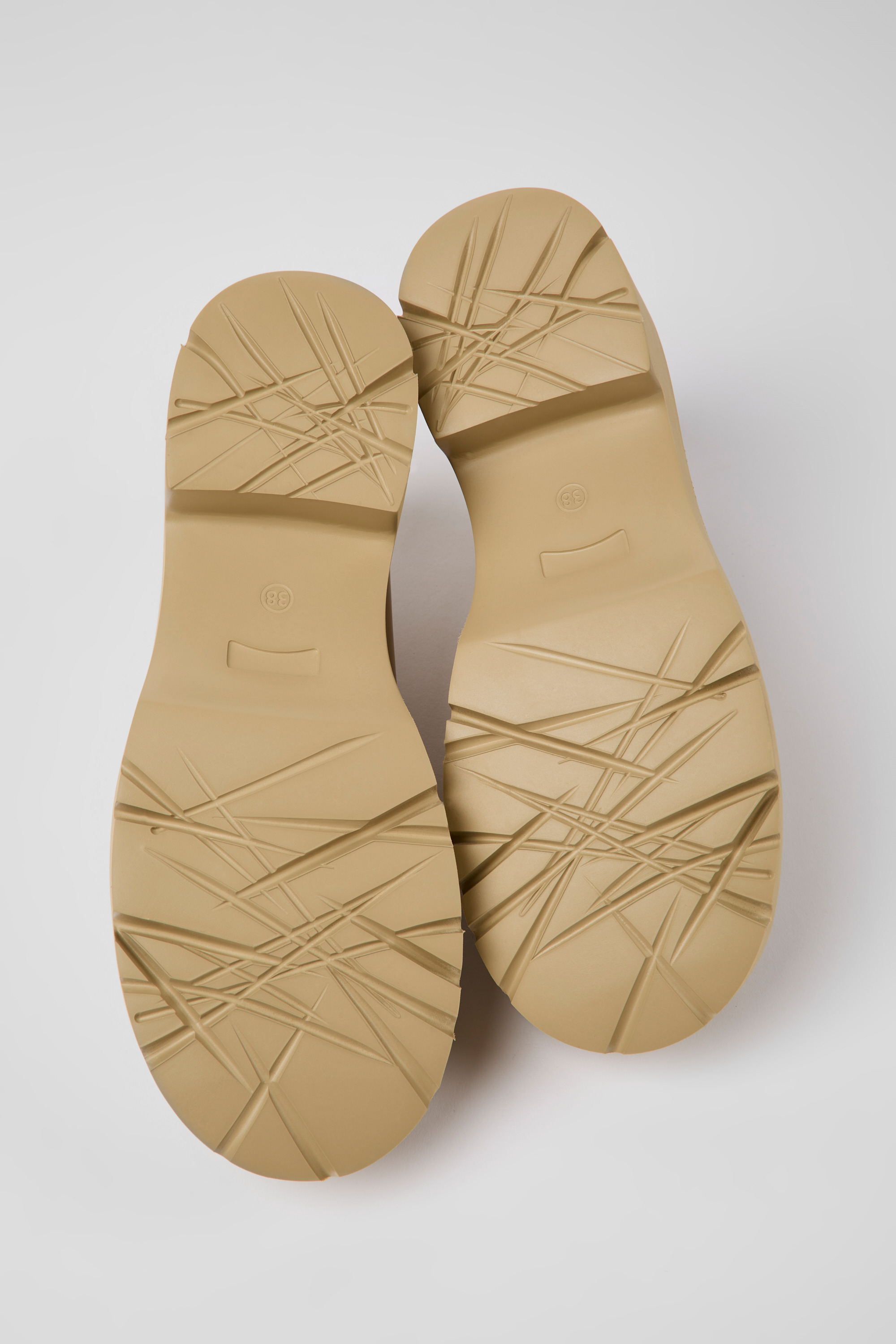 Milah - Beige leather loafers for women