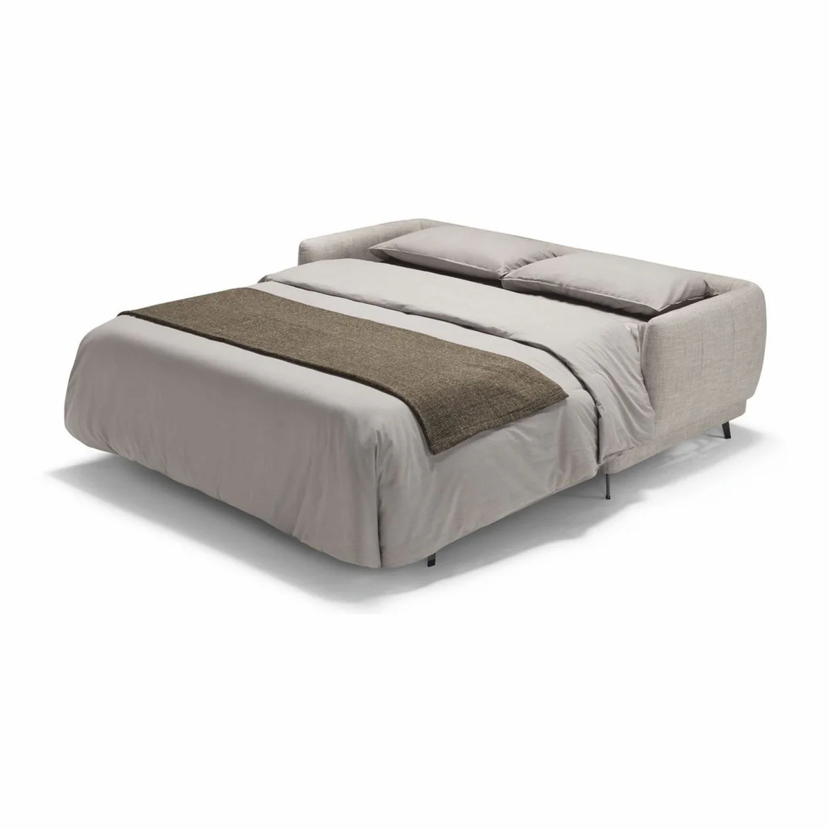 Casa Padrino sof¨¢ cama de lujo gris / negro 215 cm - Sof¨¢ de sal¨®n plegable