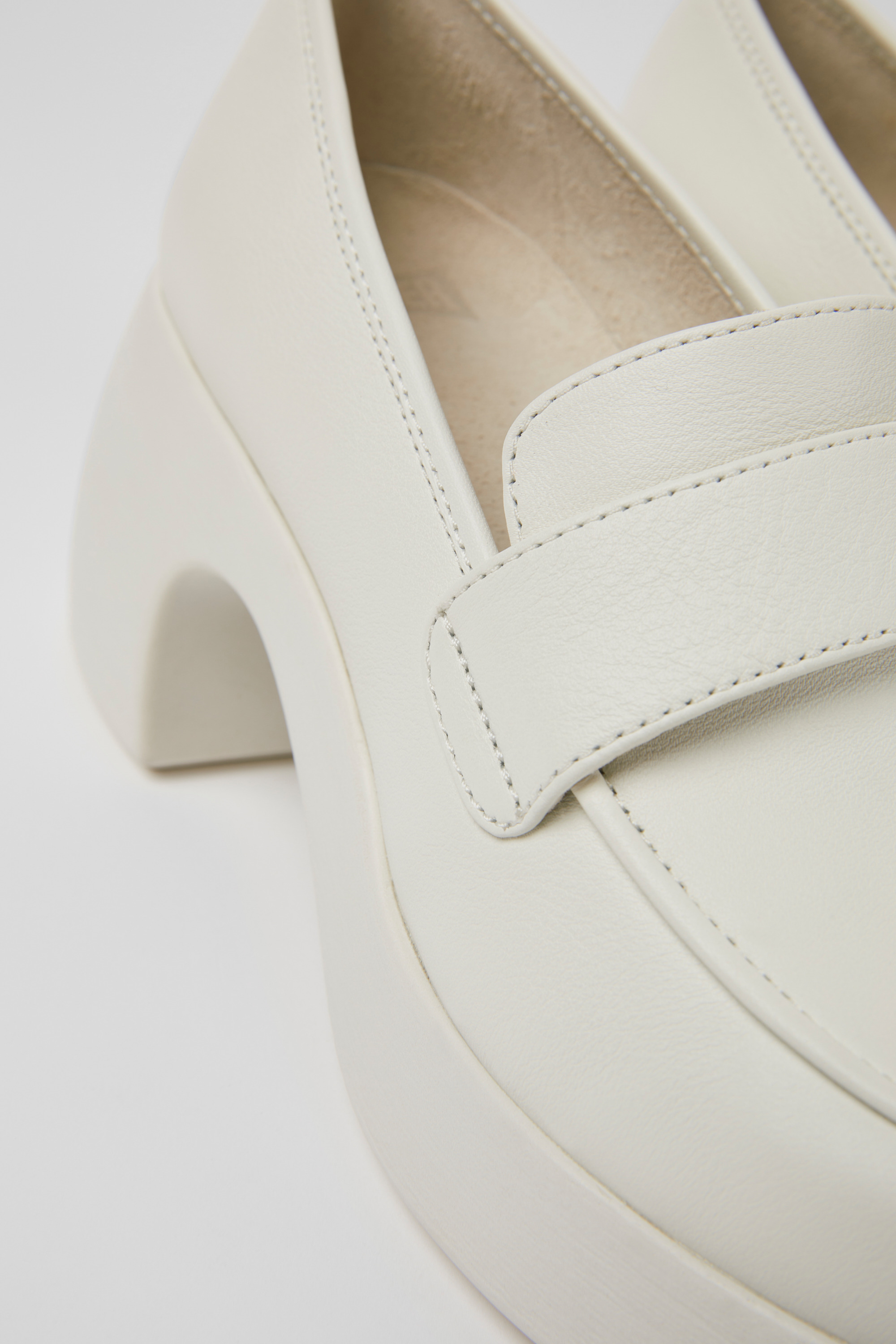Thelma - White leather shoes for women
