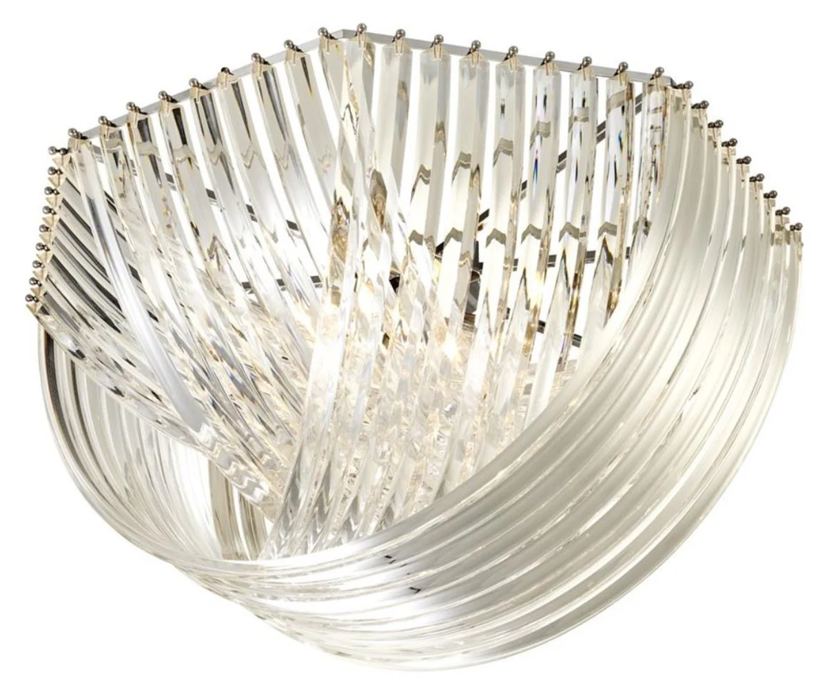 Casa Padrino lámpara de techo de lujo plata Ø 90 x H. 45 cm - Muebles de Lujo