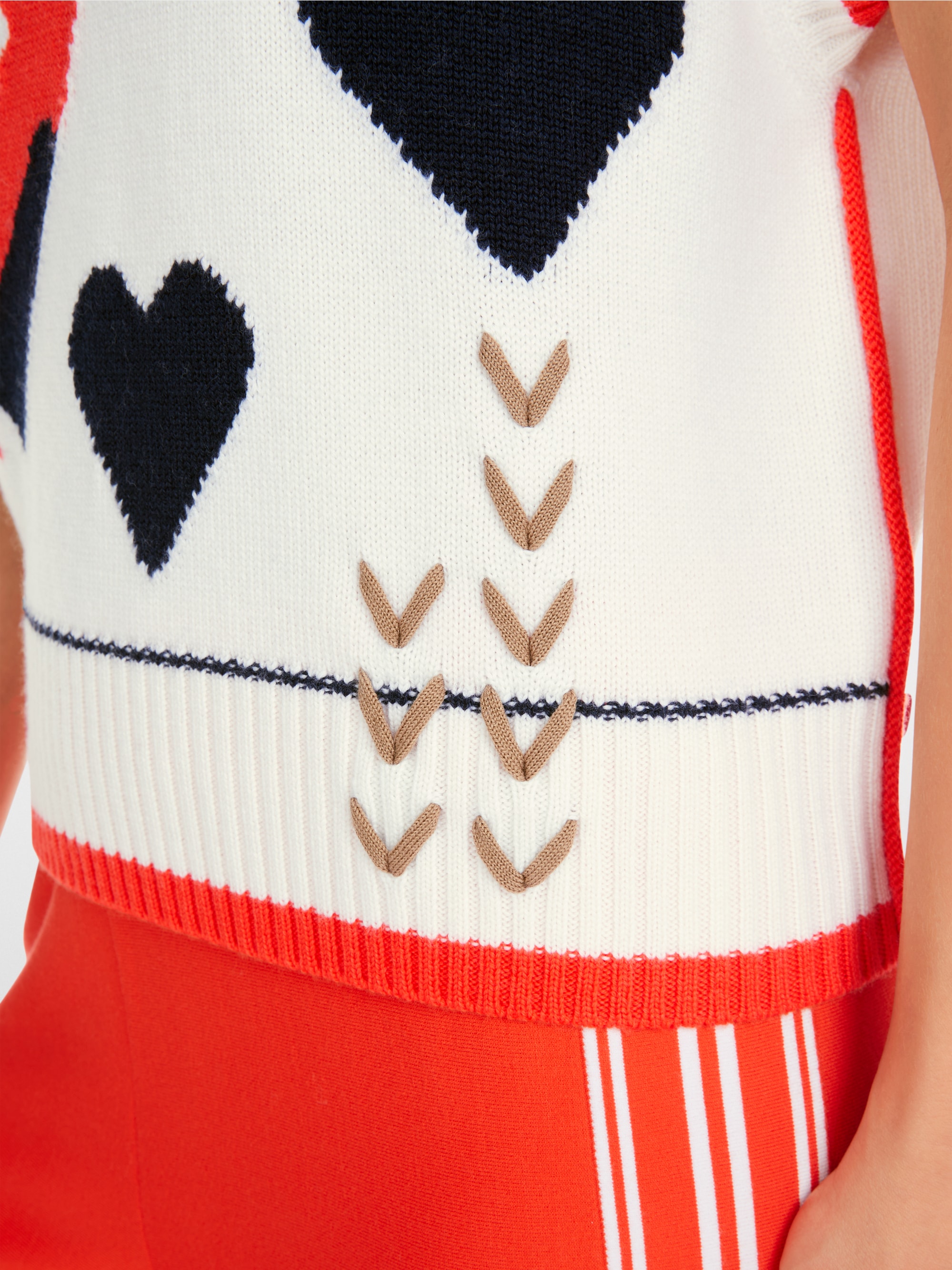 Marc-Cain Wide wool knit tank top