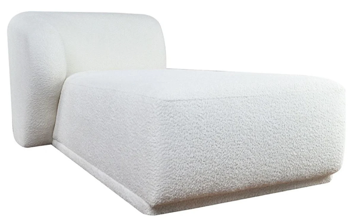 Casa Padrino chaise longue de lujo lado izquierdo blanco 166 cm - Mueble de sal¨®n modular