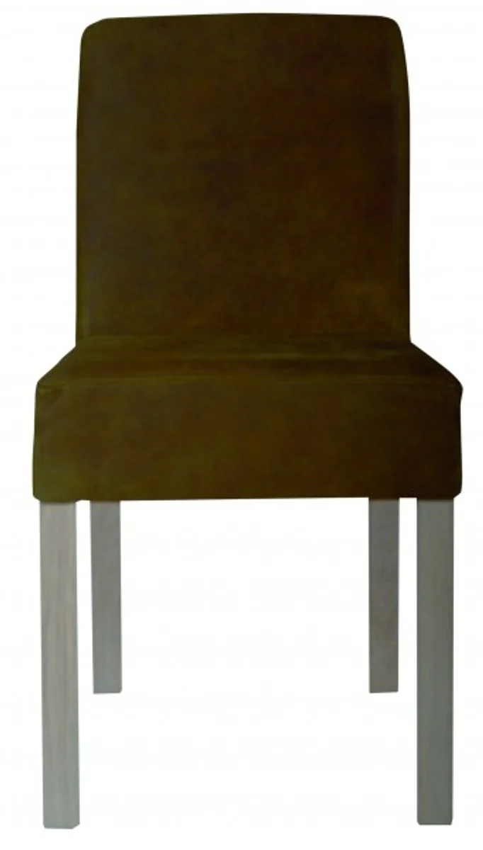 Casa Padrino designer dining room chair modef 35 Brown Leather - Hotel Furniture - Beech