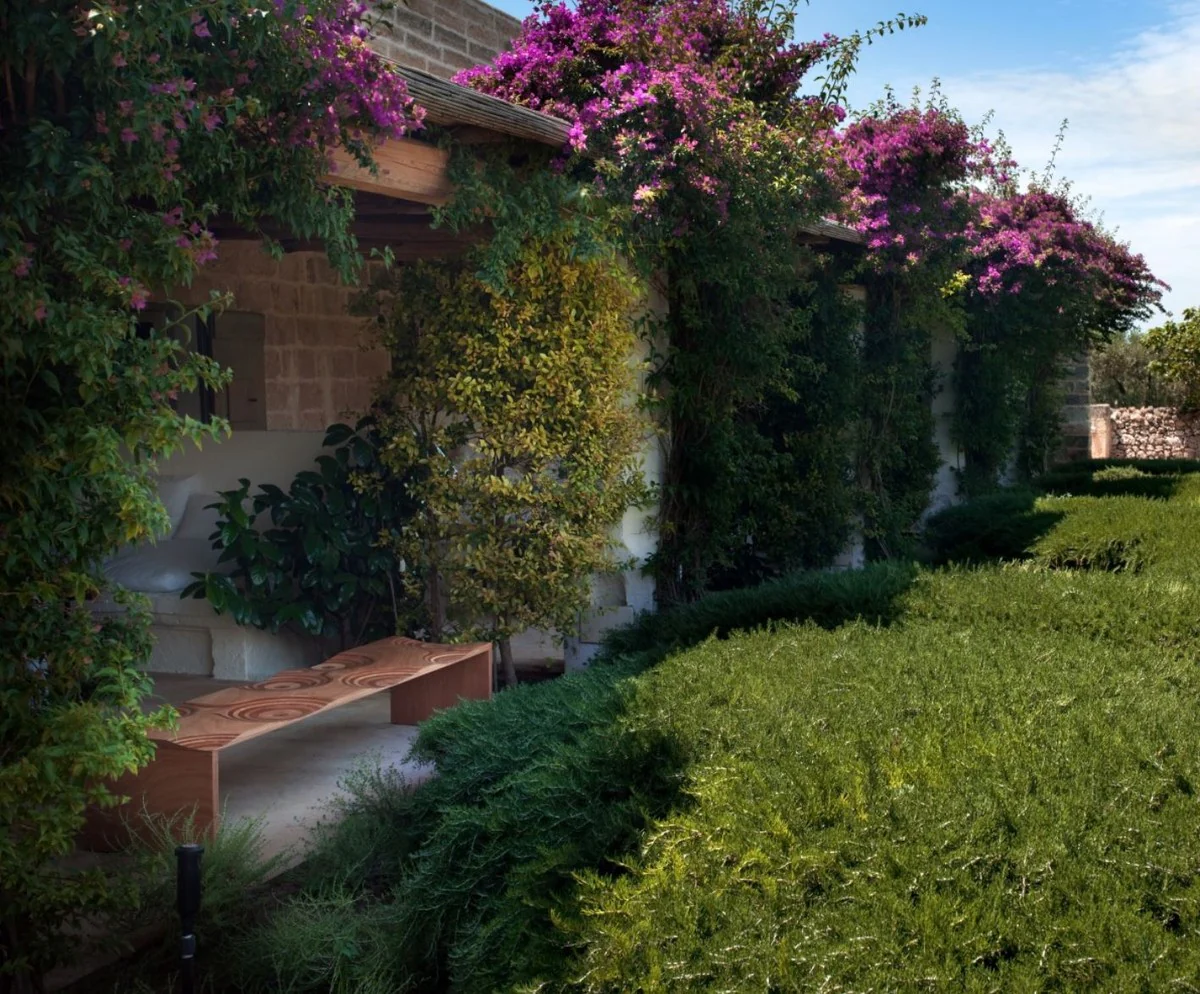 Casa Padrino Banco de Jard¨ªn de Lujo Natural / Marr¨®n 200 cm - Hecho en Italia