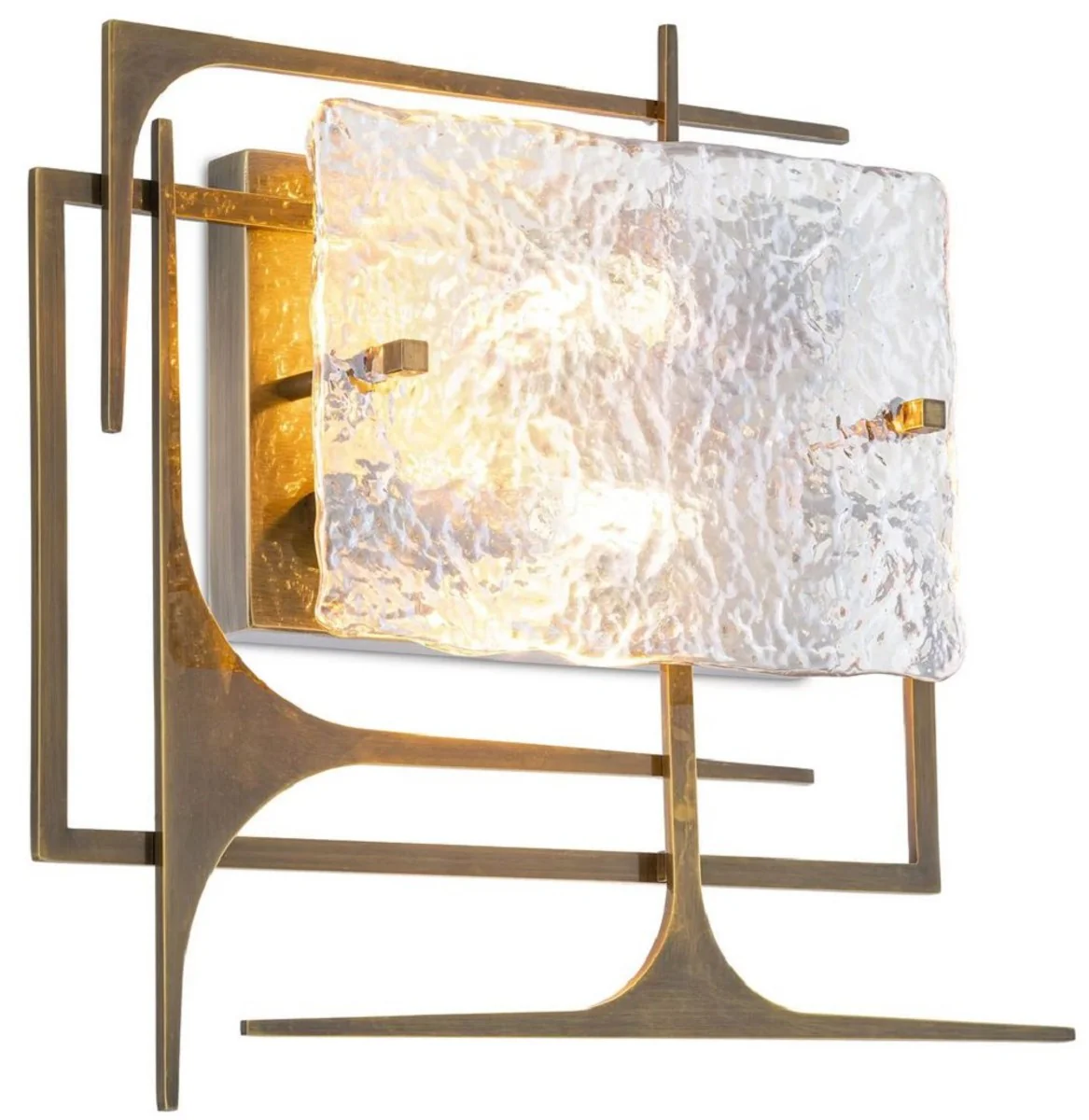 Casa Padrino lámpara de pared de diseño latón antiguo 39 x 9 x A. 35 cm - Lámpara de pared de salón - Lámpara de pared de hotel - Colección de Lujo