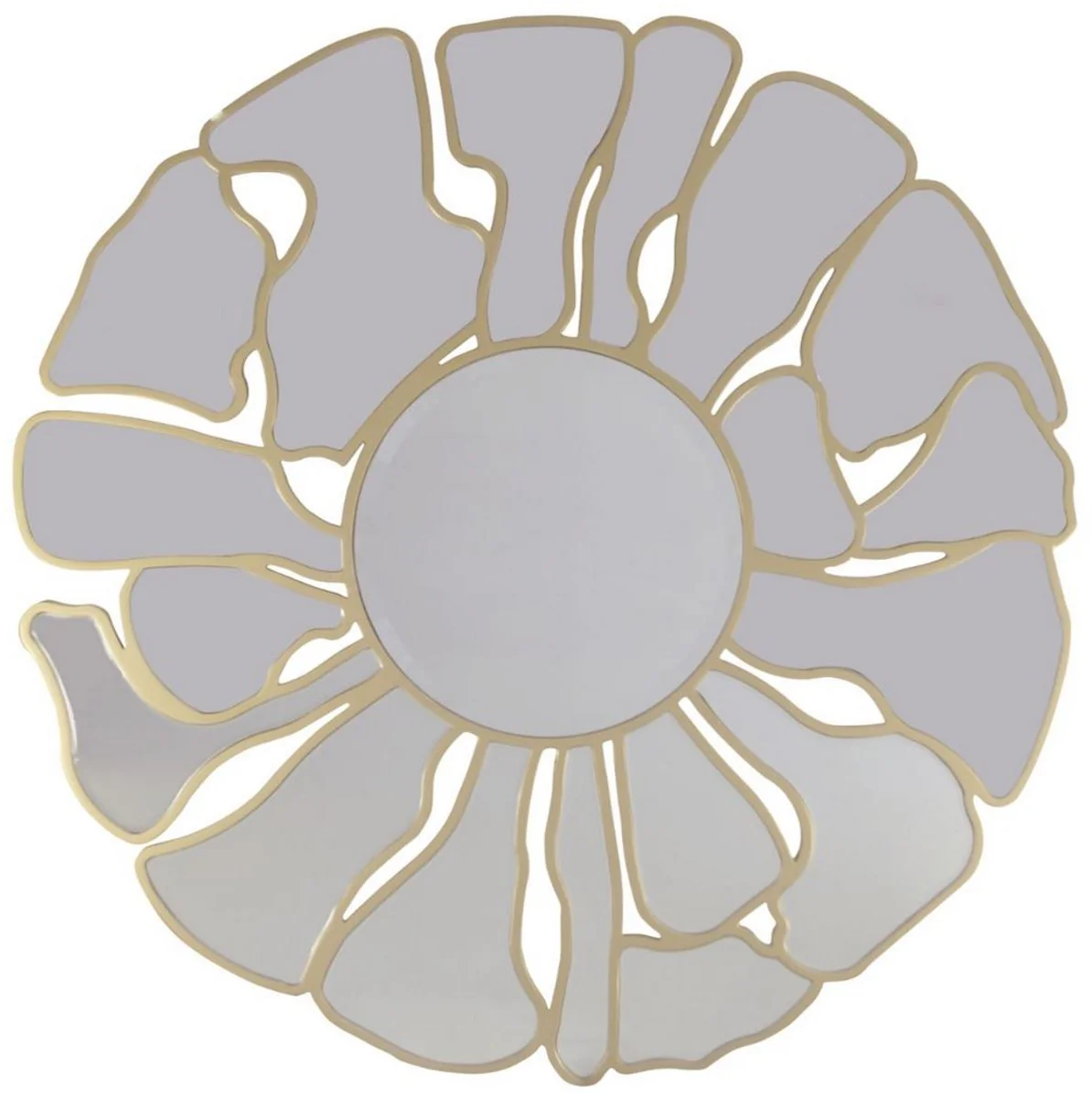 Casa Padrino espejo de lujo oro ? 92 cm - Espejo de pared redondo para sal¨®n - Espejo de guardarropa - Espejo de dormitorio - Colecci¨®n de lujo