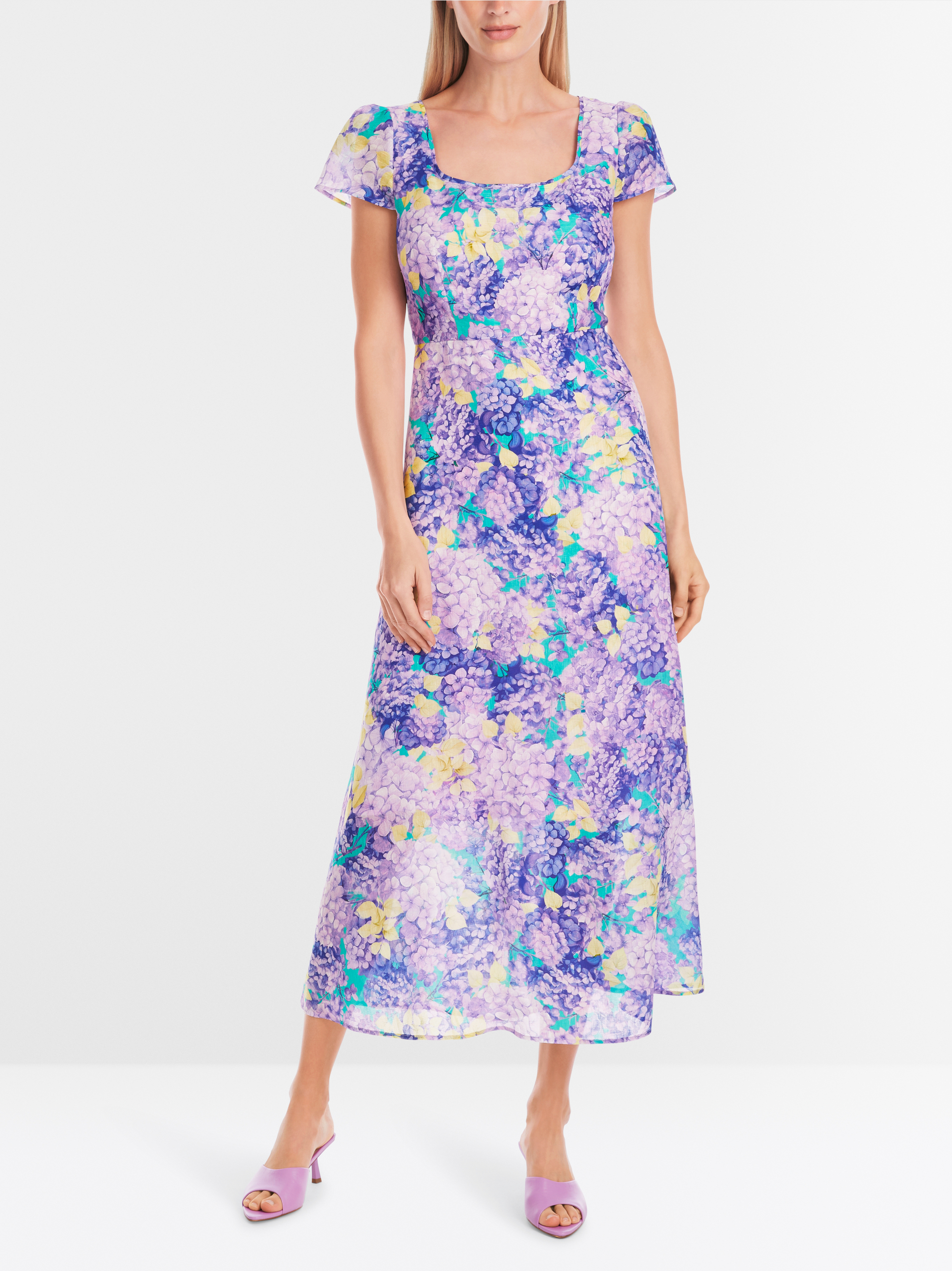 Marc-Cain Fitted floral print midi dress
